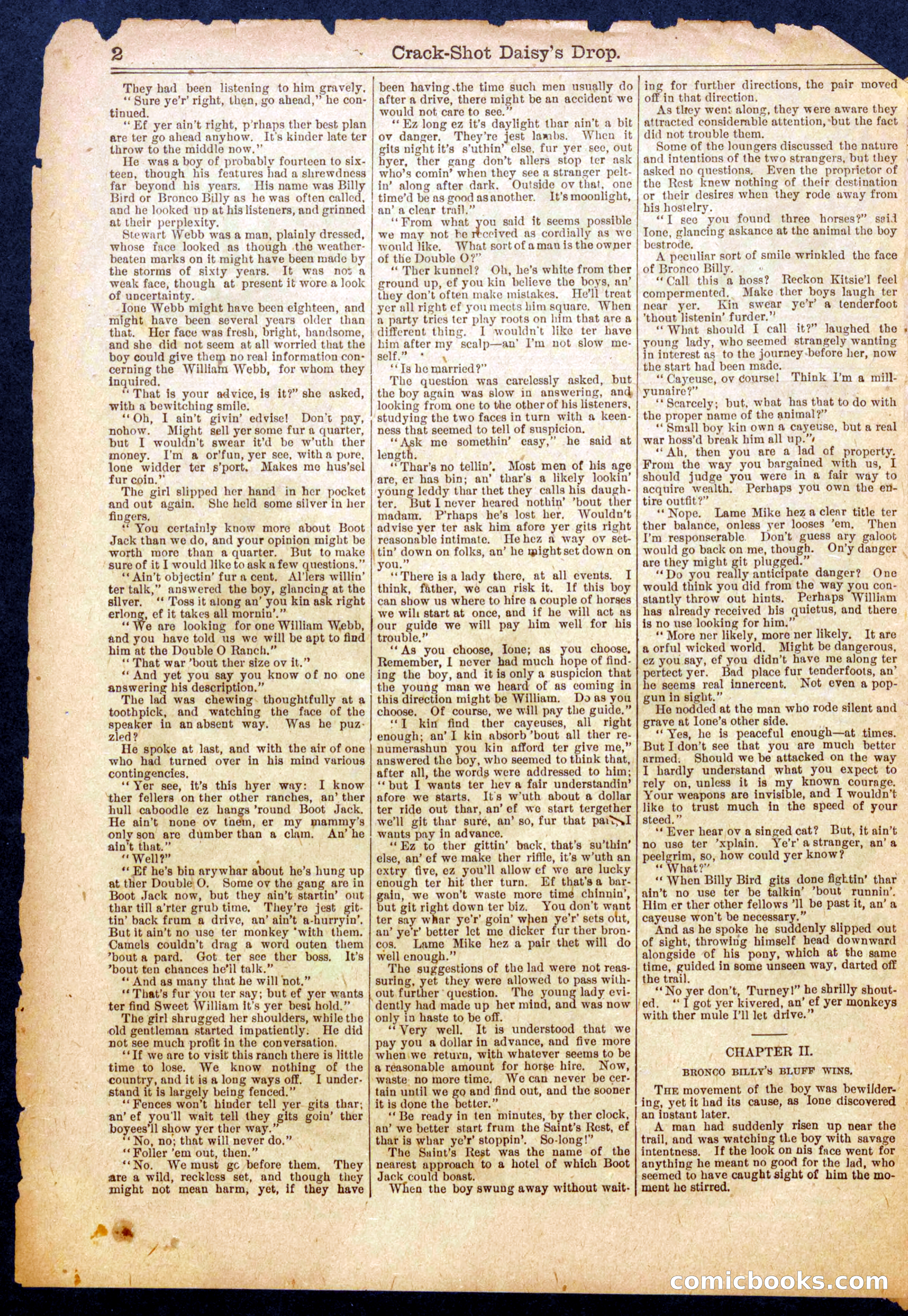 Beadle's Half Dime Library No. 919 — page 2 of 16