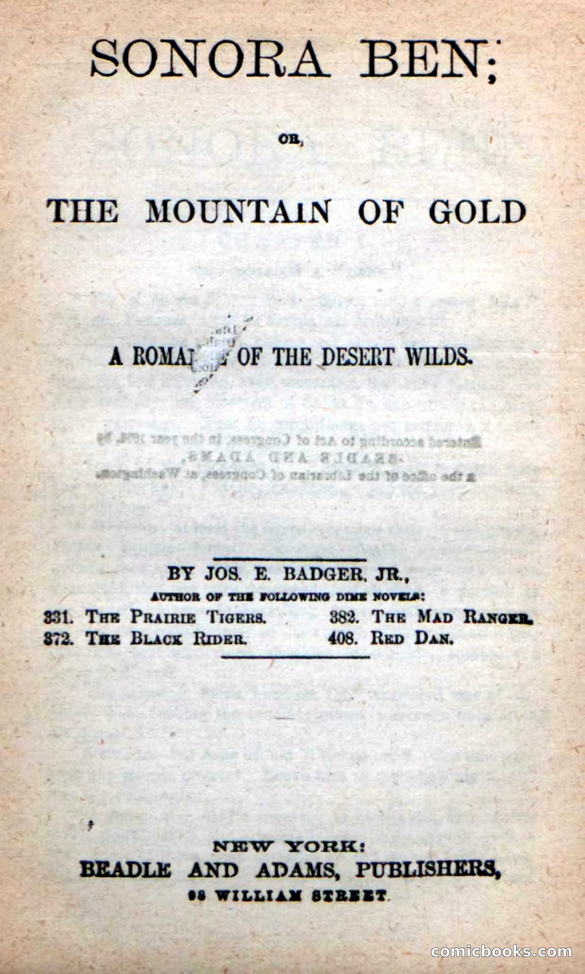 Beadle's New Dime Novels: Sonora Ben — page 3 of 100