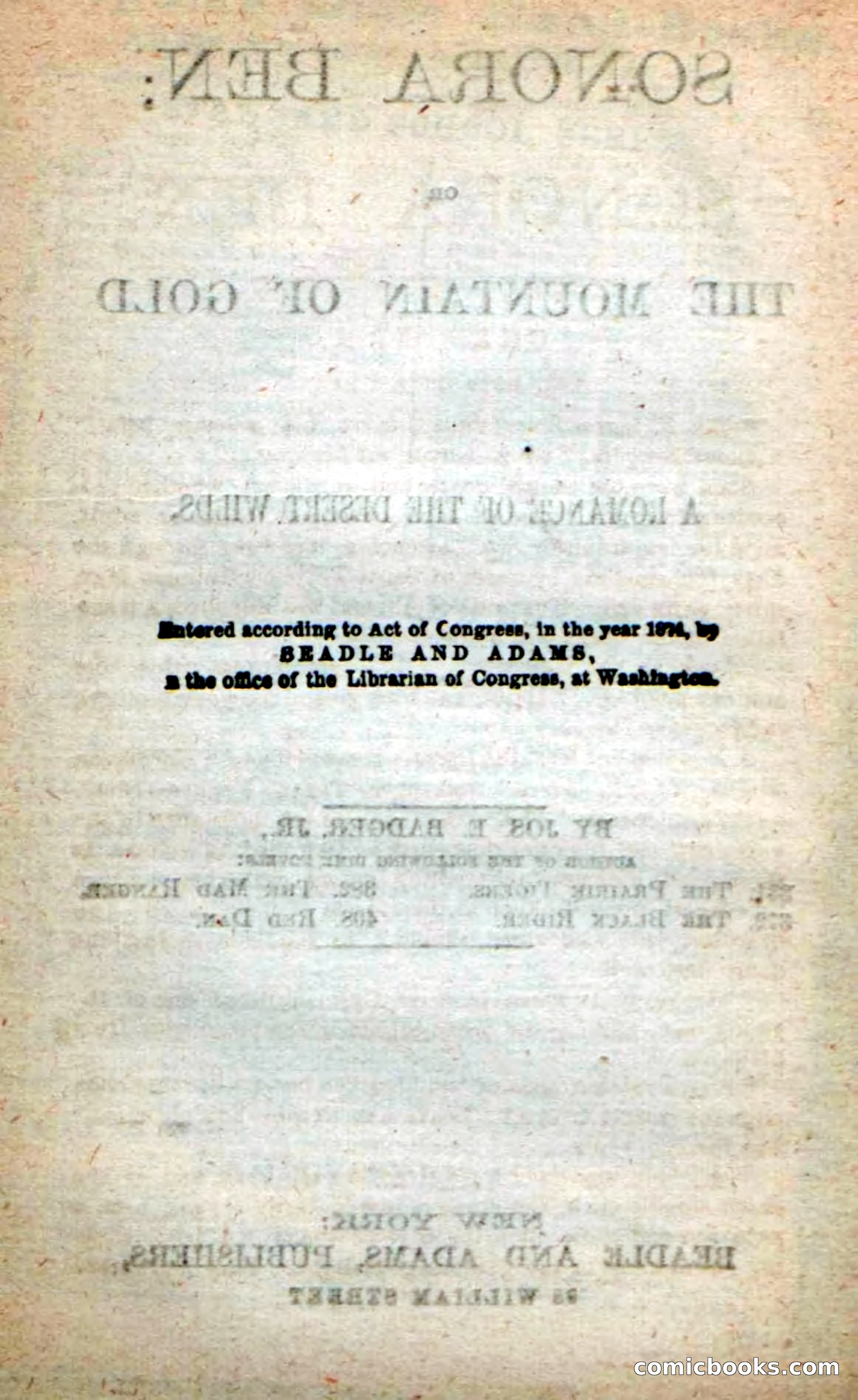 Beadle's New Dime Novels: Sonora Ben — page 4 of 100