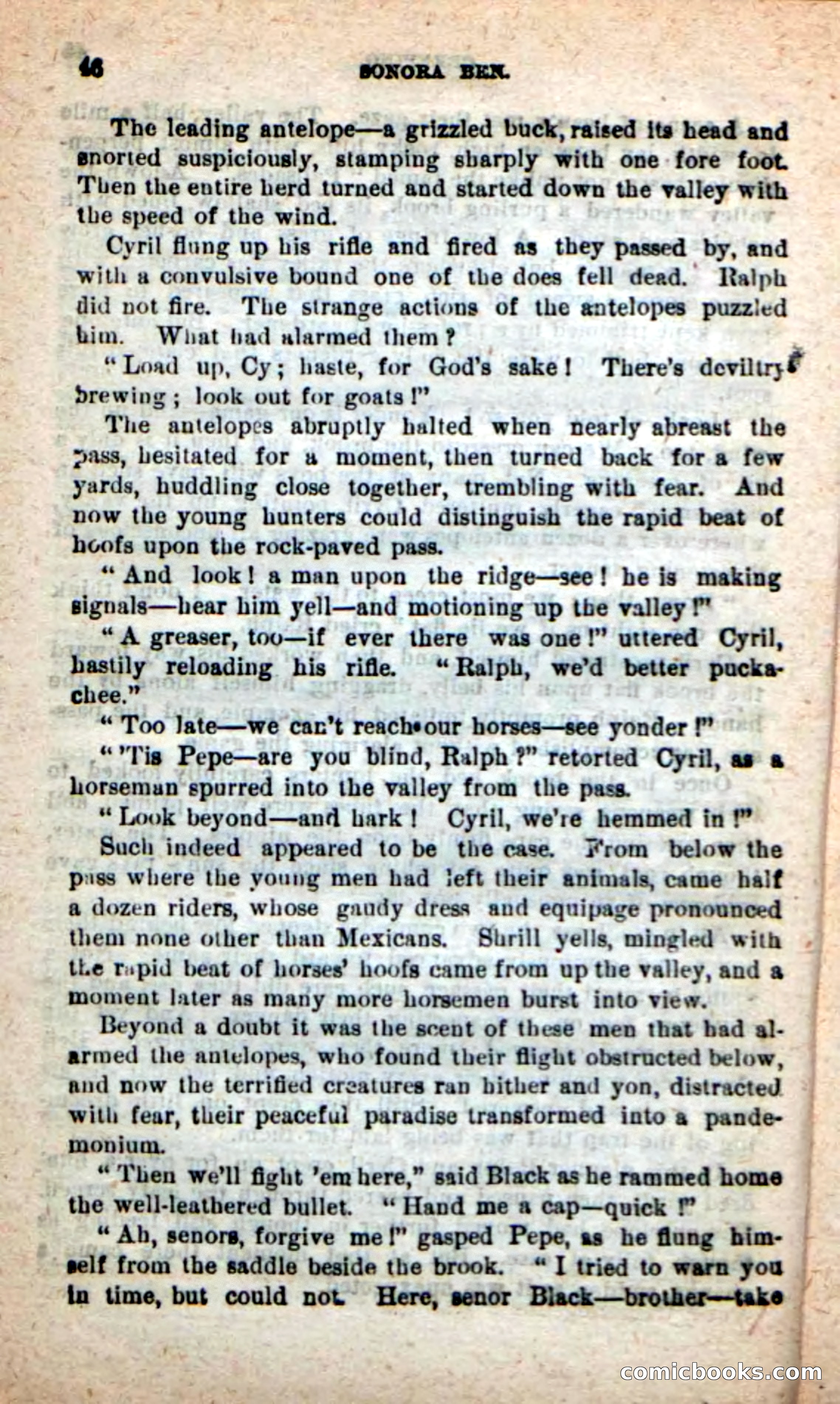 Beadle's New Dime Novels: Sonora Ben — page 42 of 100
