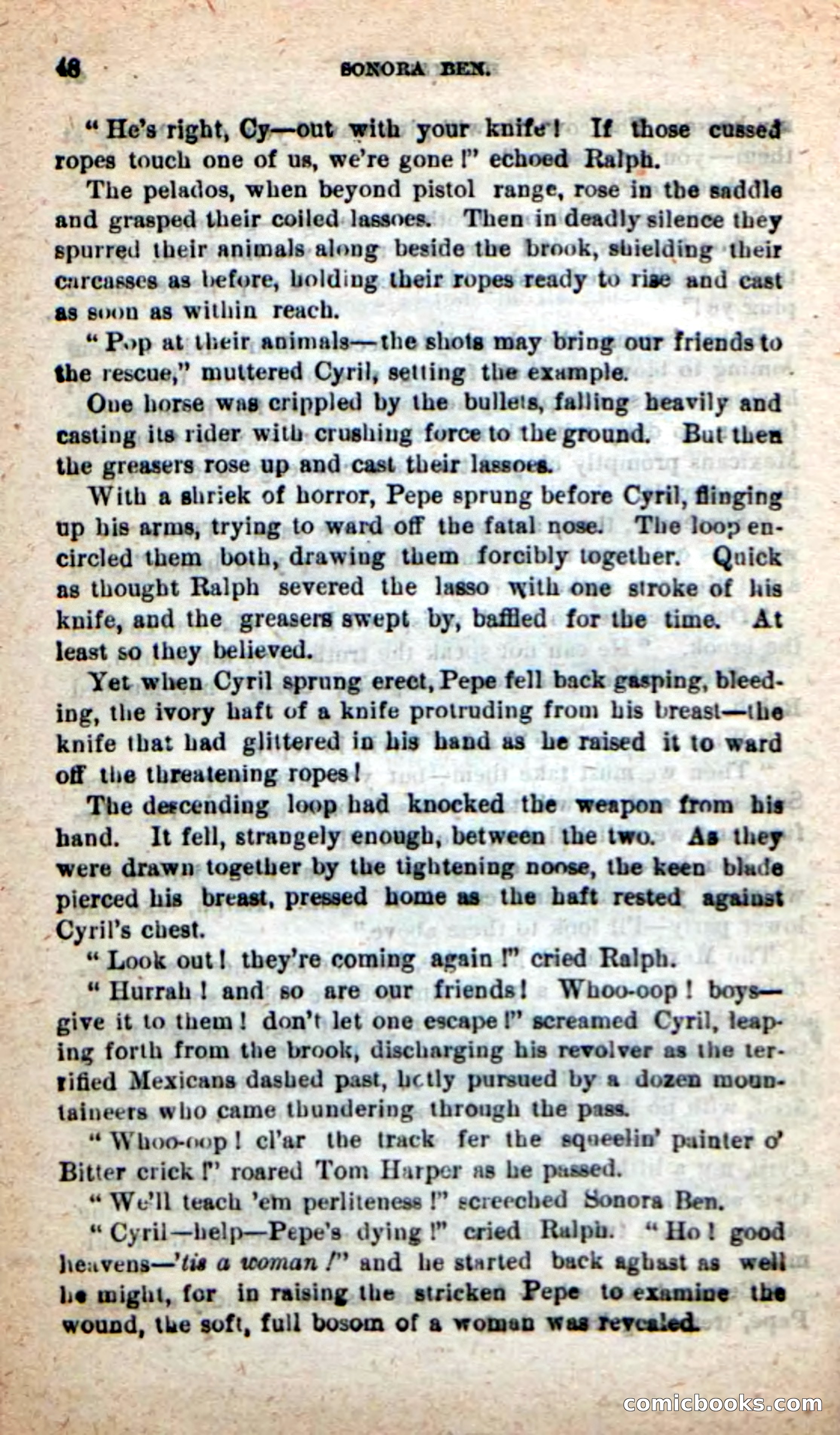 Beadle's New Dime Novels: Sonora Ben — page 44 of 100