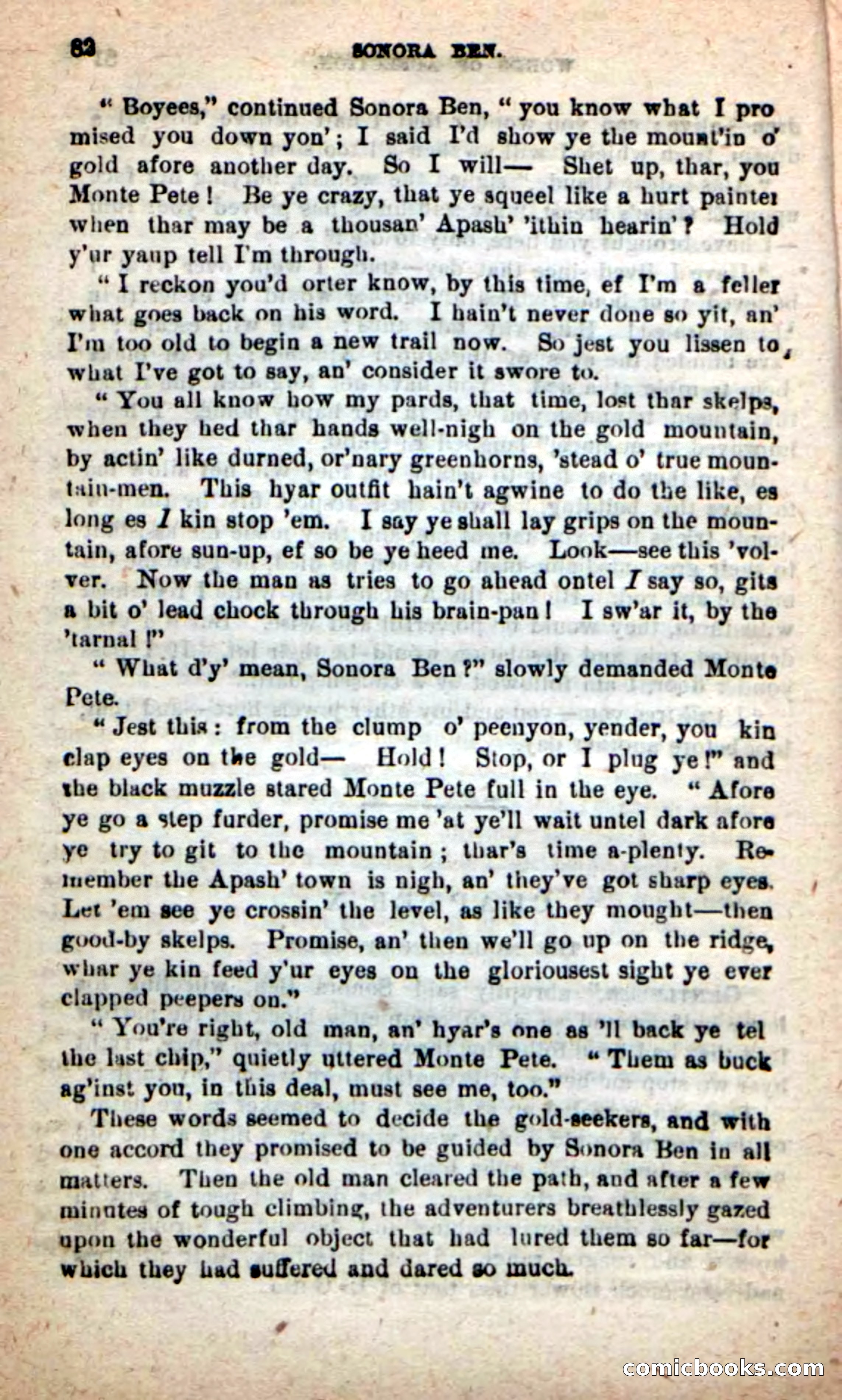 Beadle's New Dime Novels: Sonora Ben — page 78 of 100