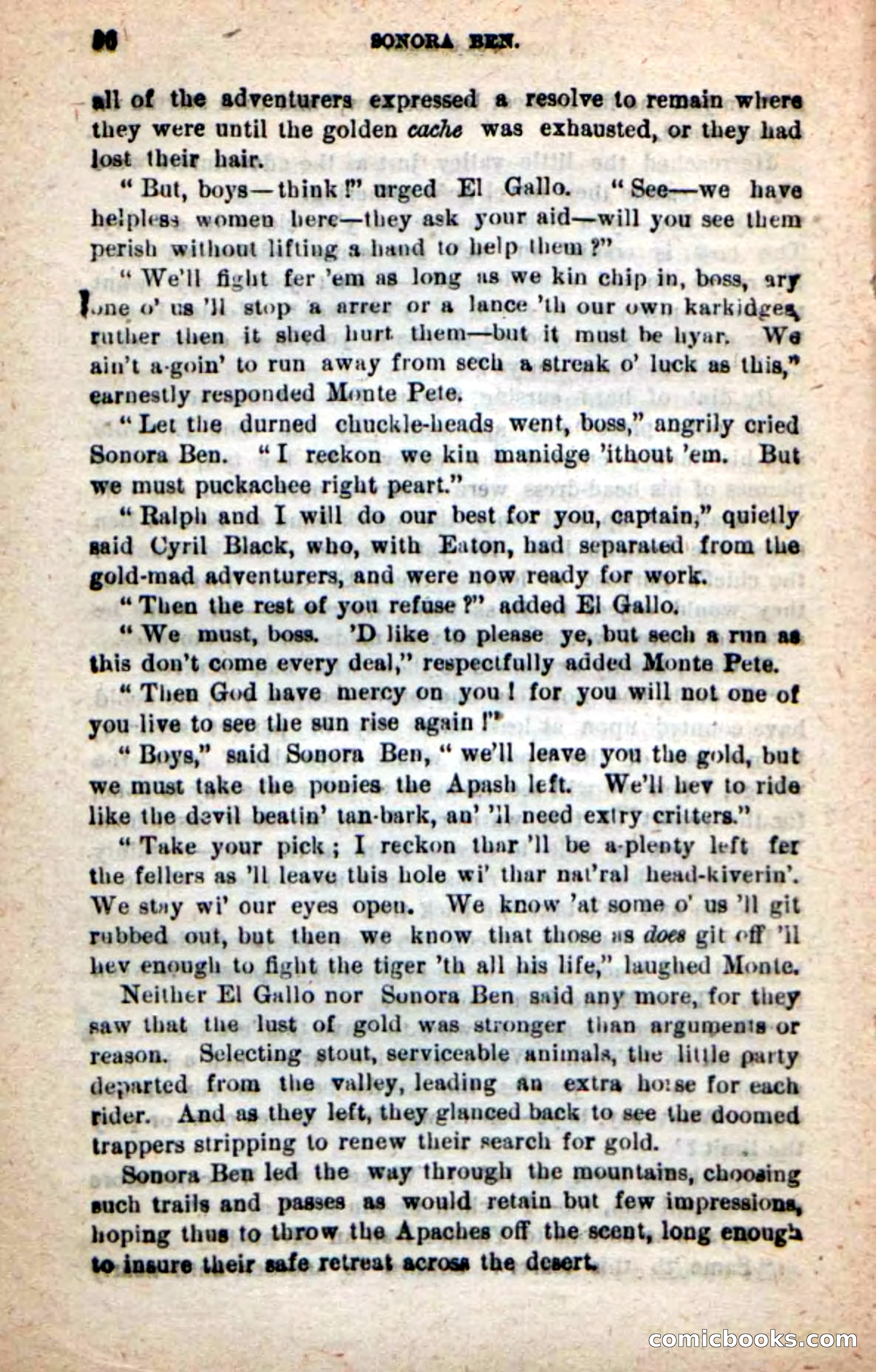 Beadle's New Dime Novels: Sonora Ben — page 92 of 100
