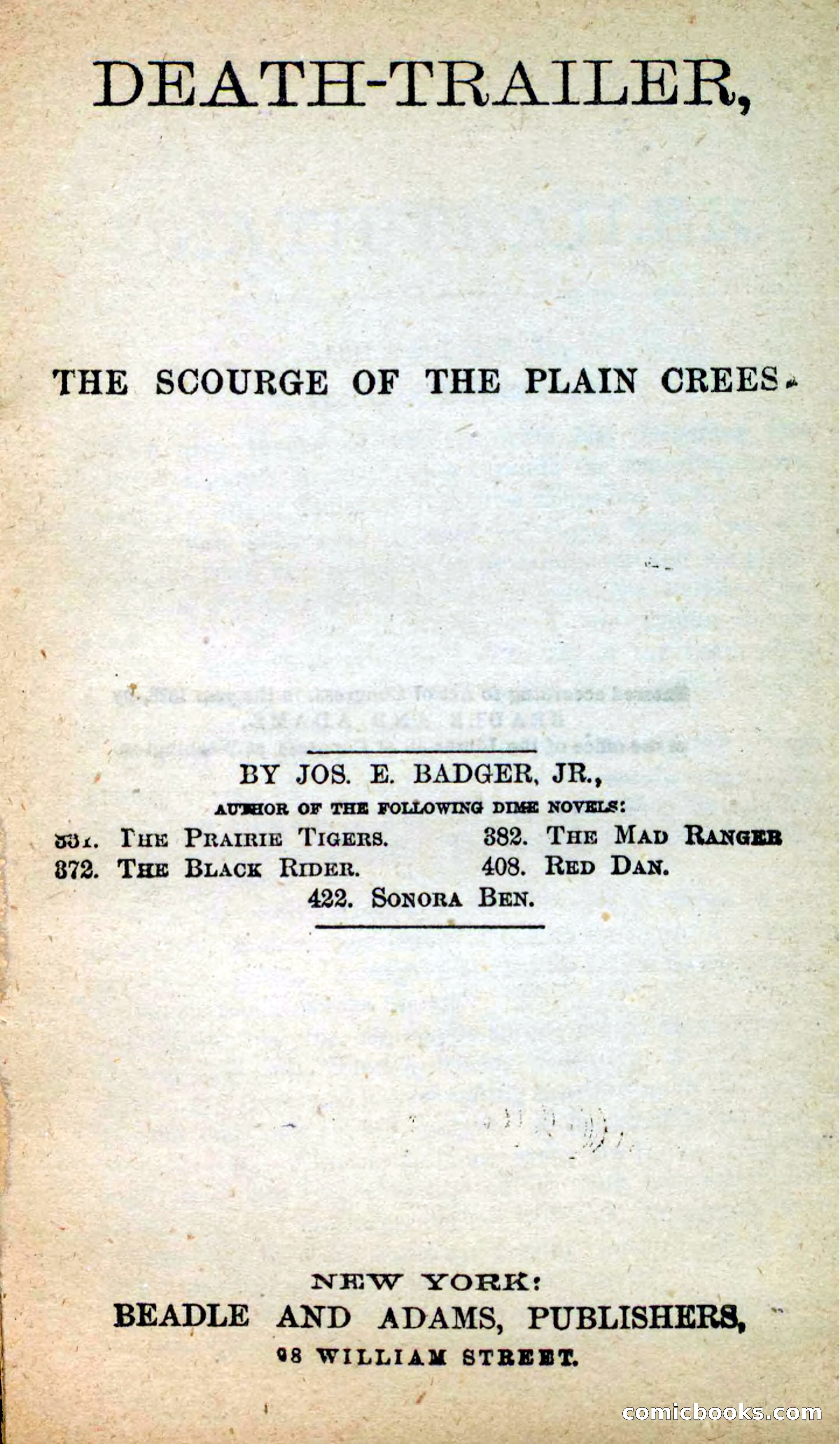 Beadle's New Dime Novels: Death-Trailer — page 3 of 99
