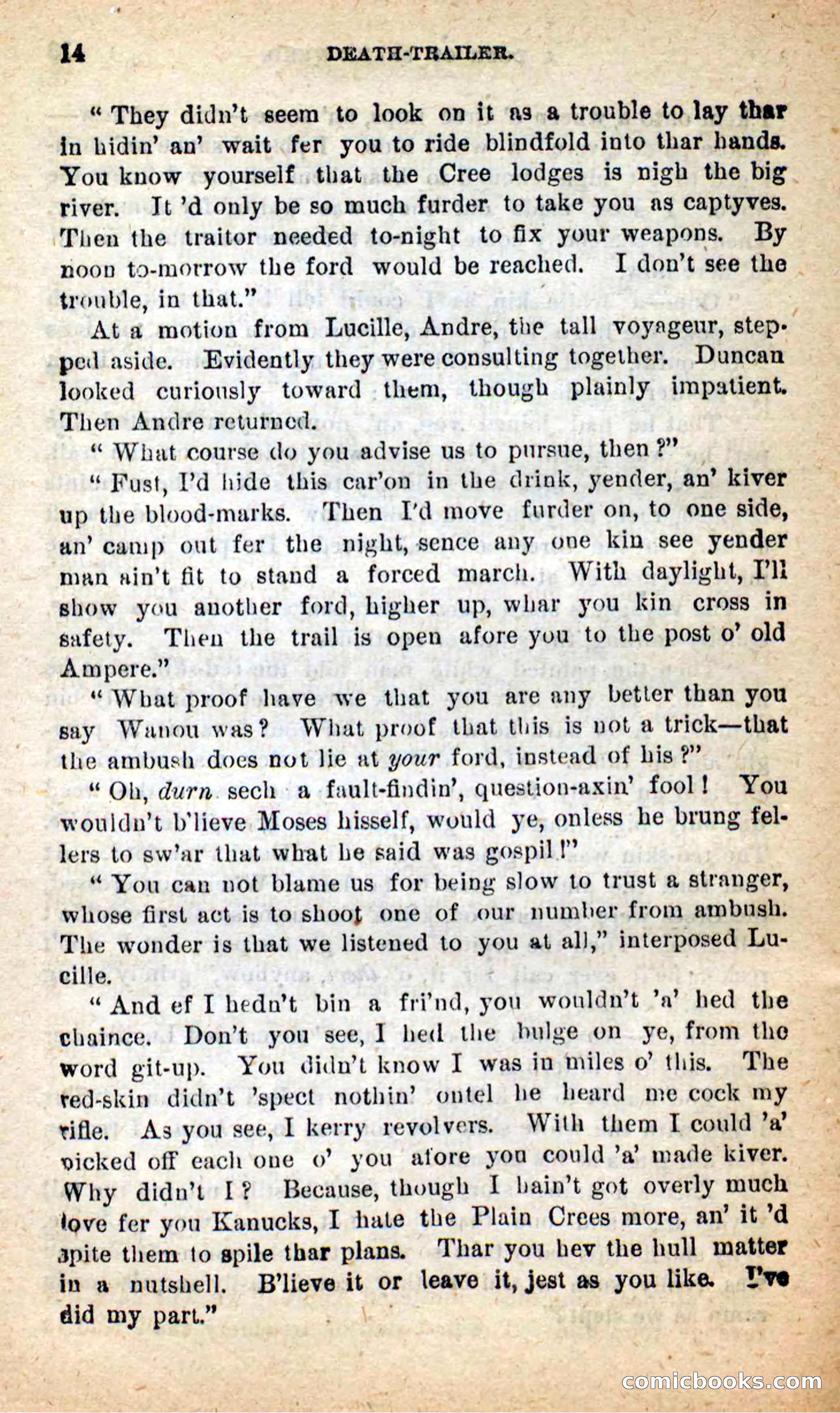 Beadle's New Dime Novels: Death-Trailer — page 10 of 99