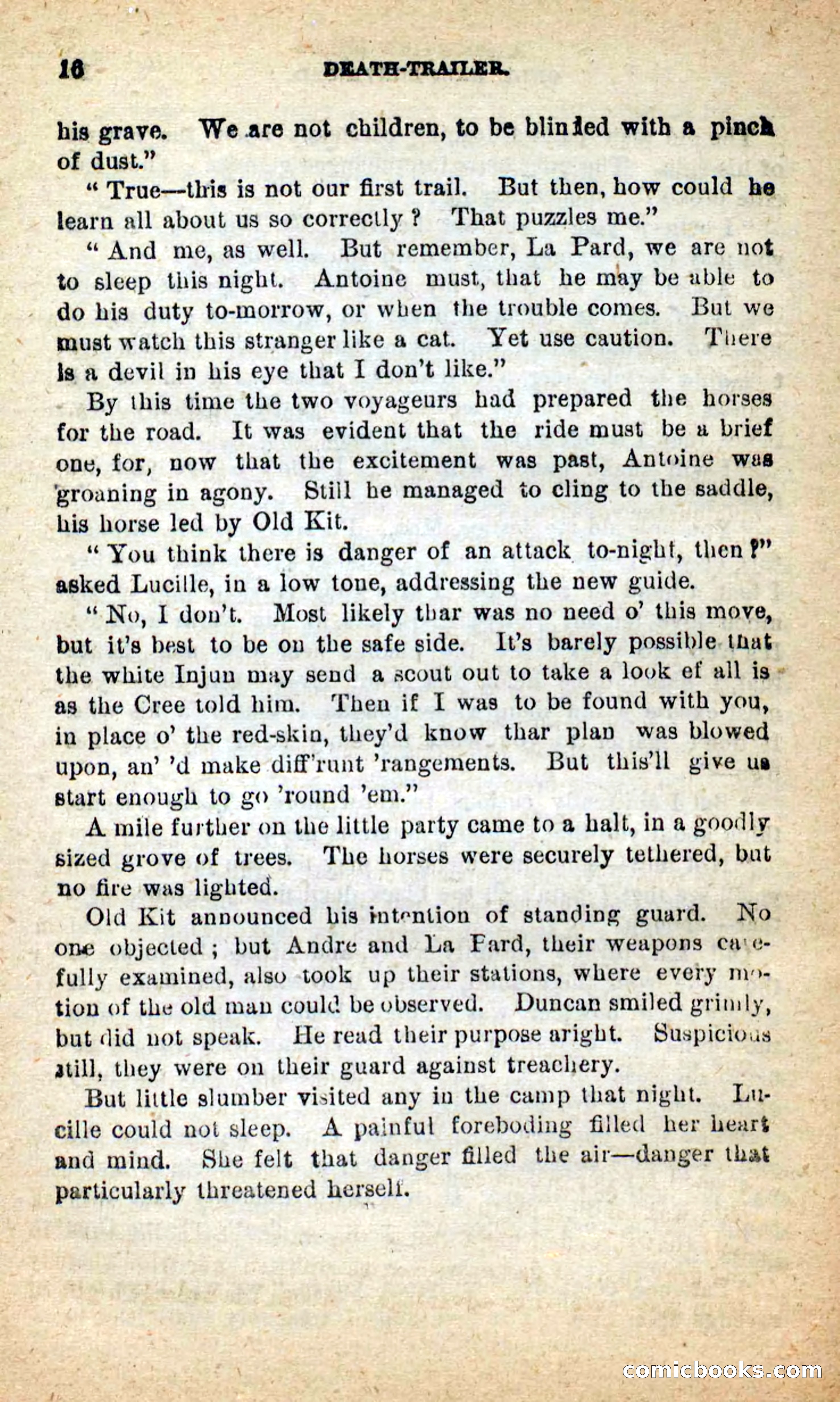 Beadle's New Dime Novels: Death-Trailer — page 12 of 99
