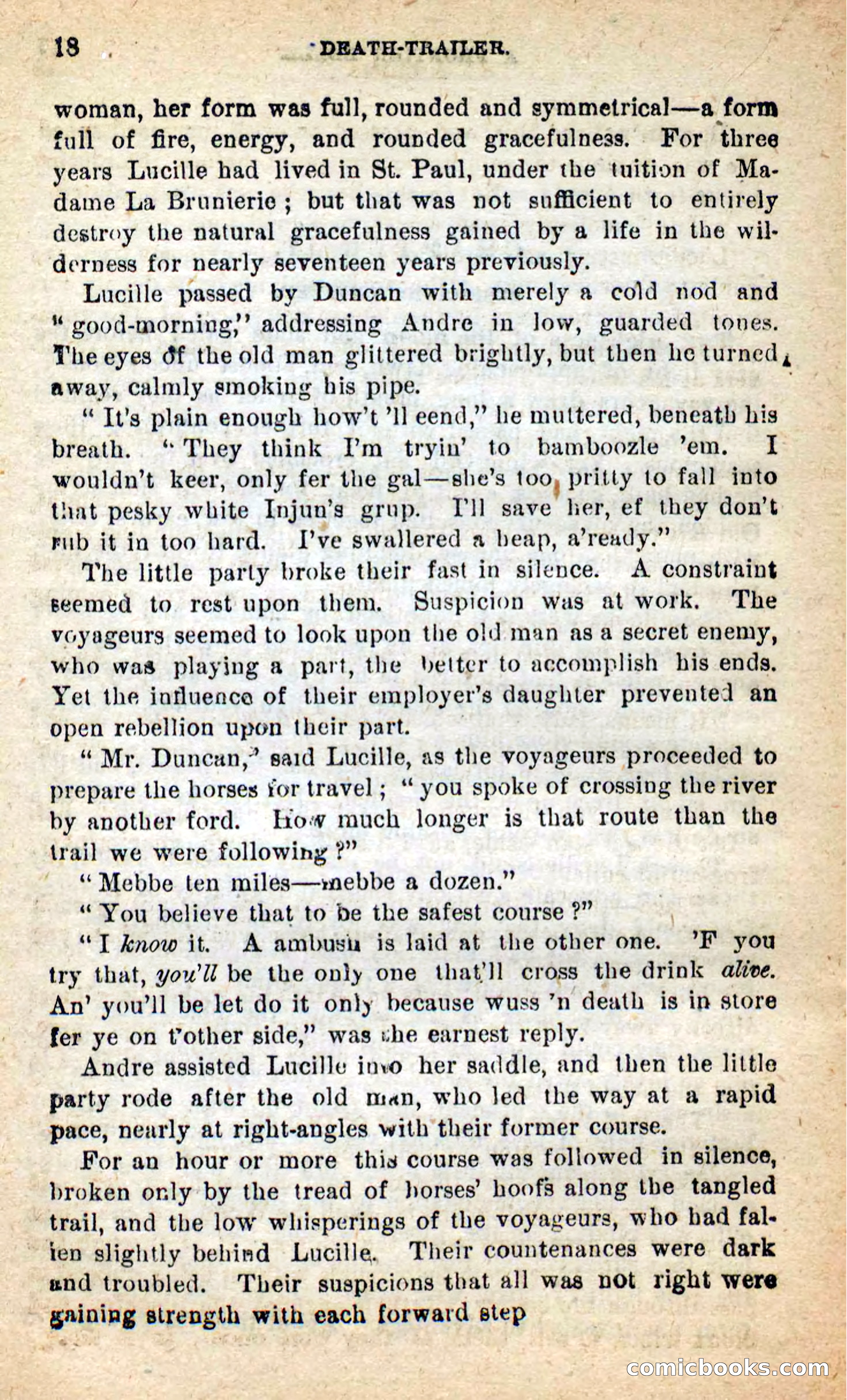 Beadle's New Dime Novels: Death-Trailer — page 14 of 99