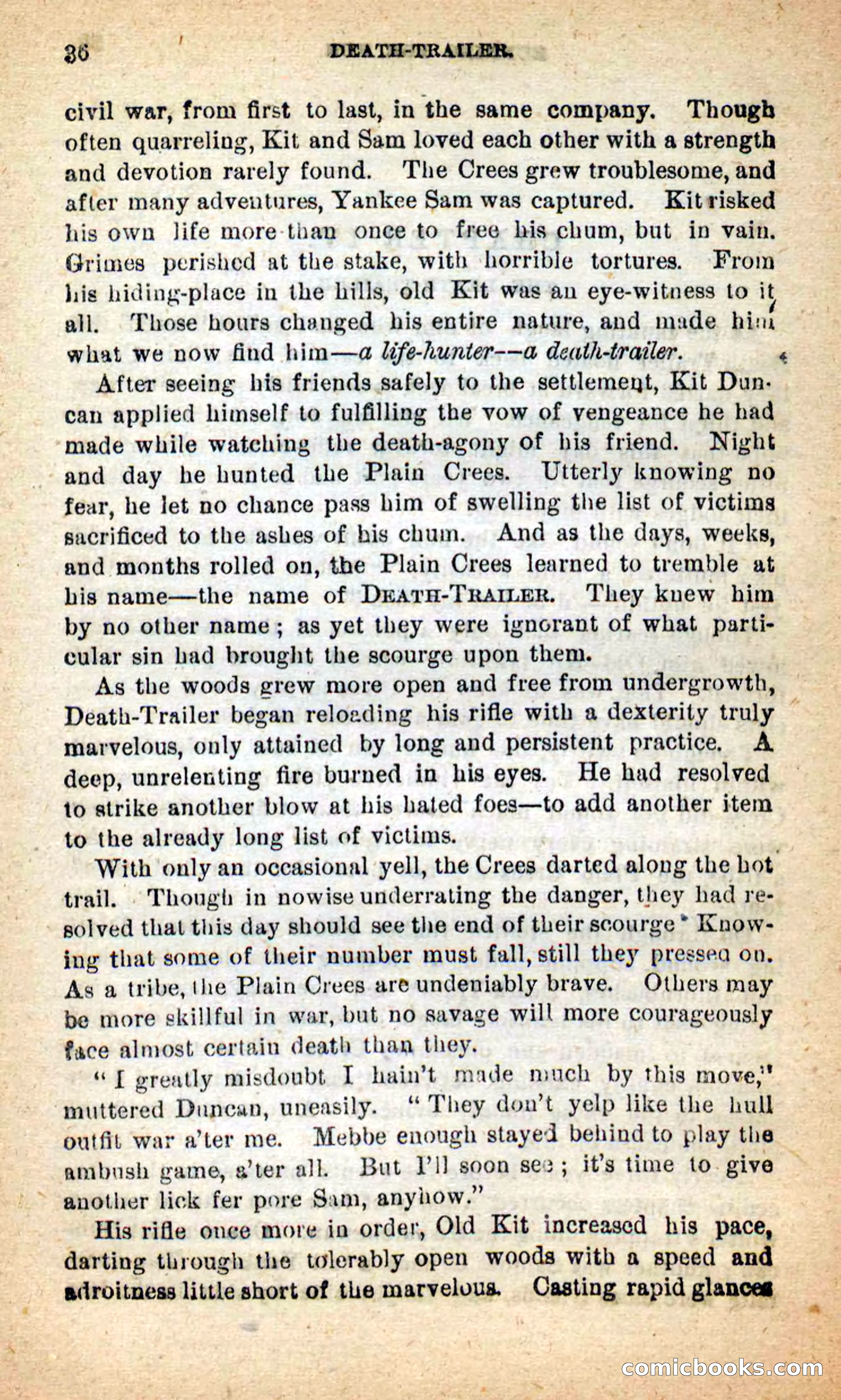 Beadle's New Dime Novels: Death-Trailer — page 32 of 99