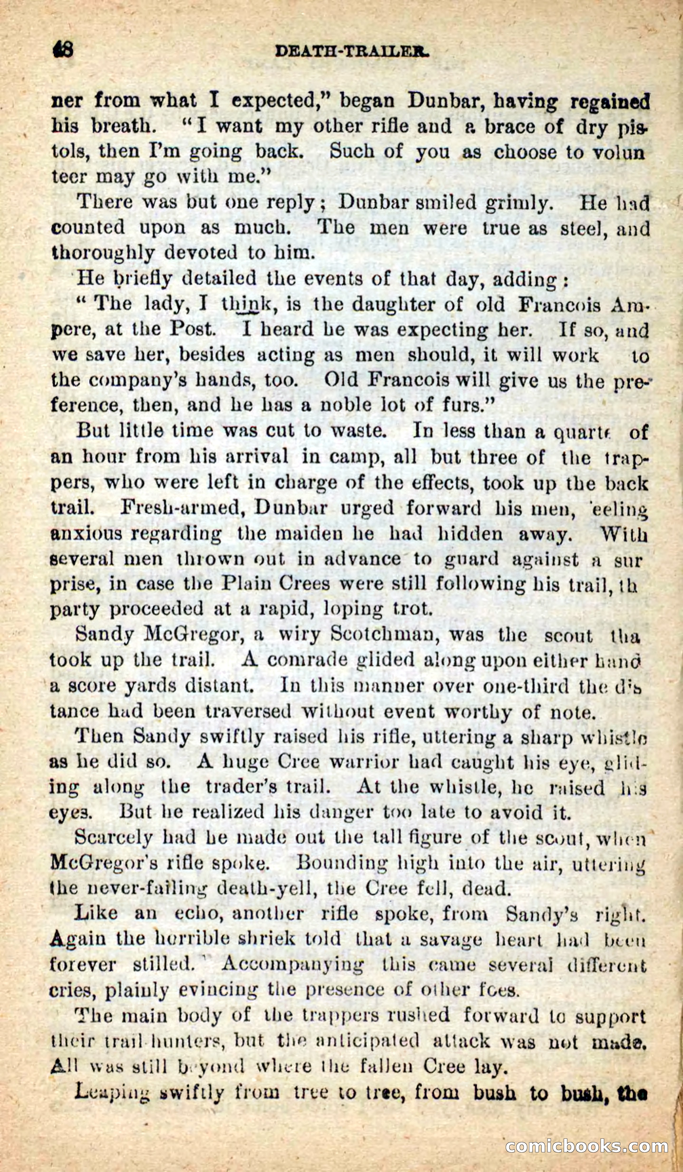 Beadle's New Dime Novels: Death-Trailer — page 44 of 99