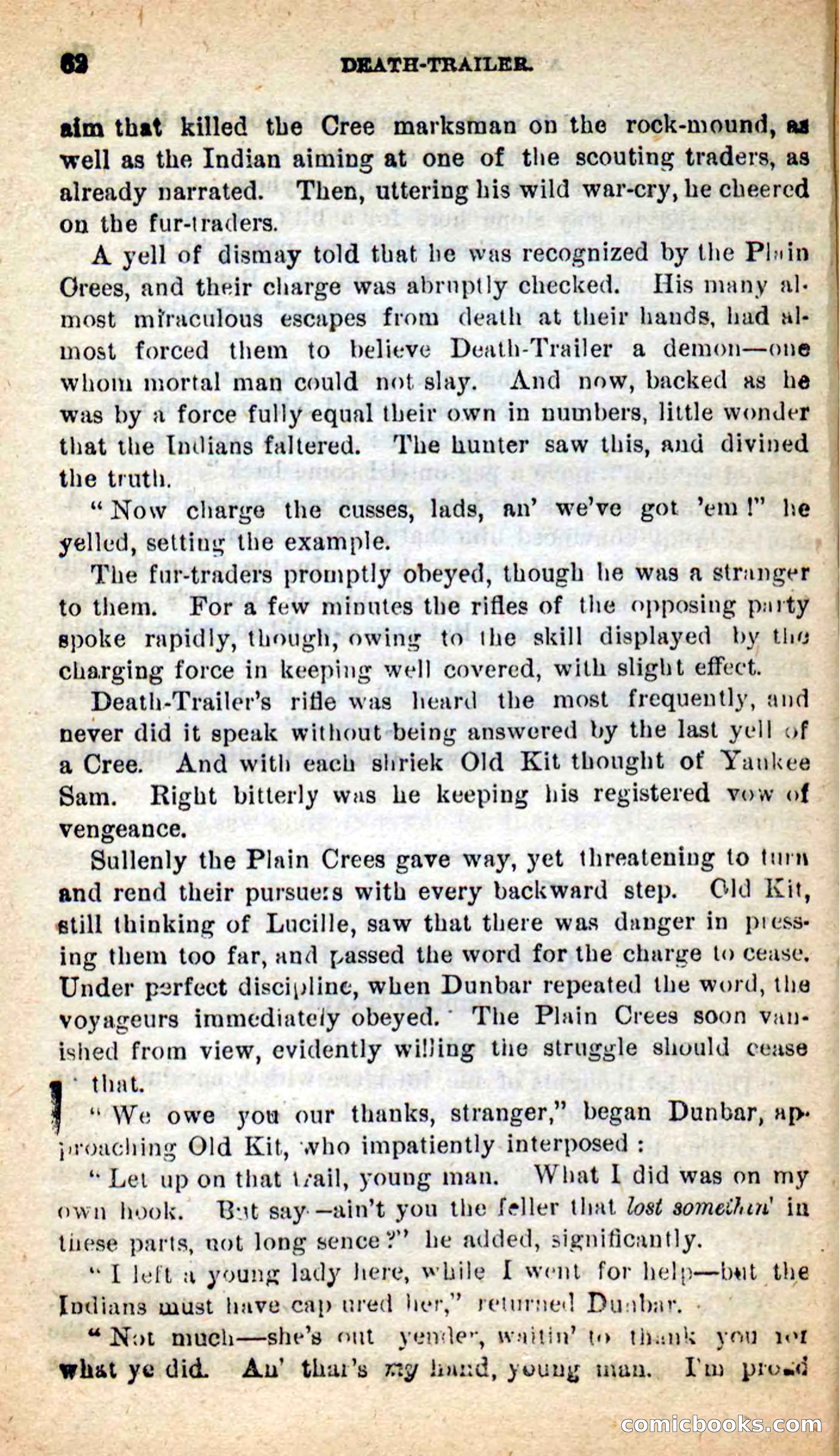 Beadle's New Dime Novels: Death-Trailer — page 58 of 99