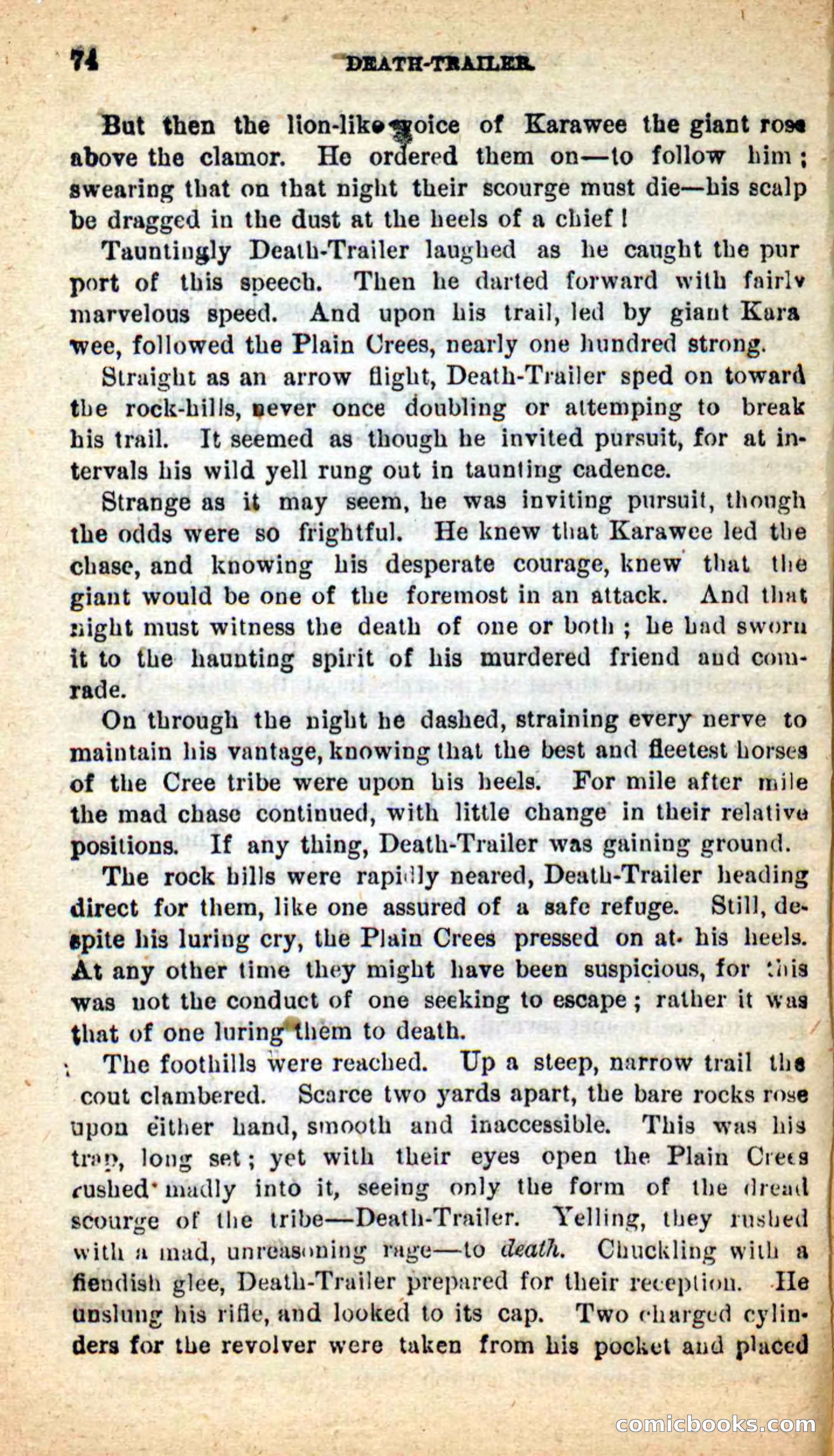 Beadle's New Dime Novels: Death-Trailer — page 70 of 99