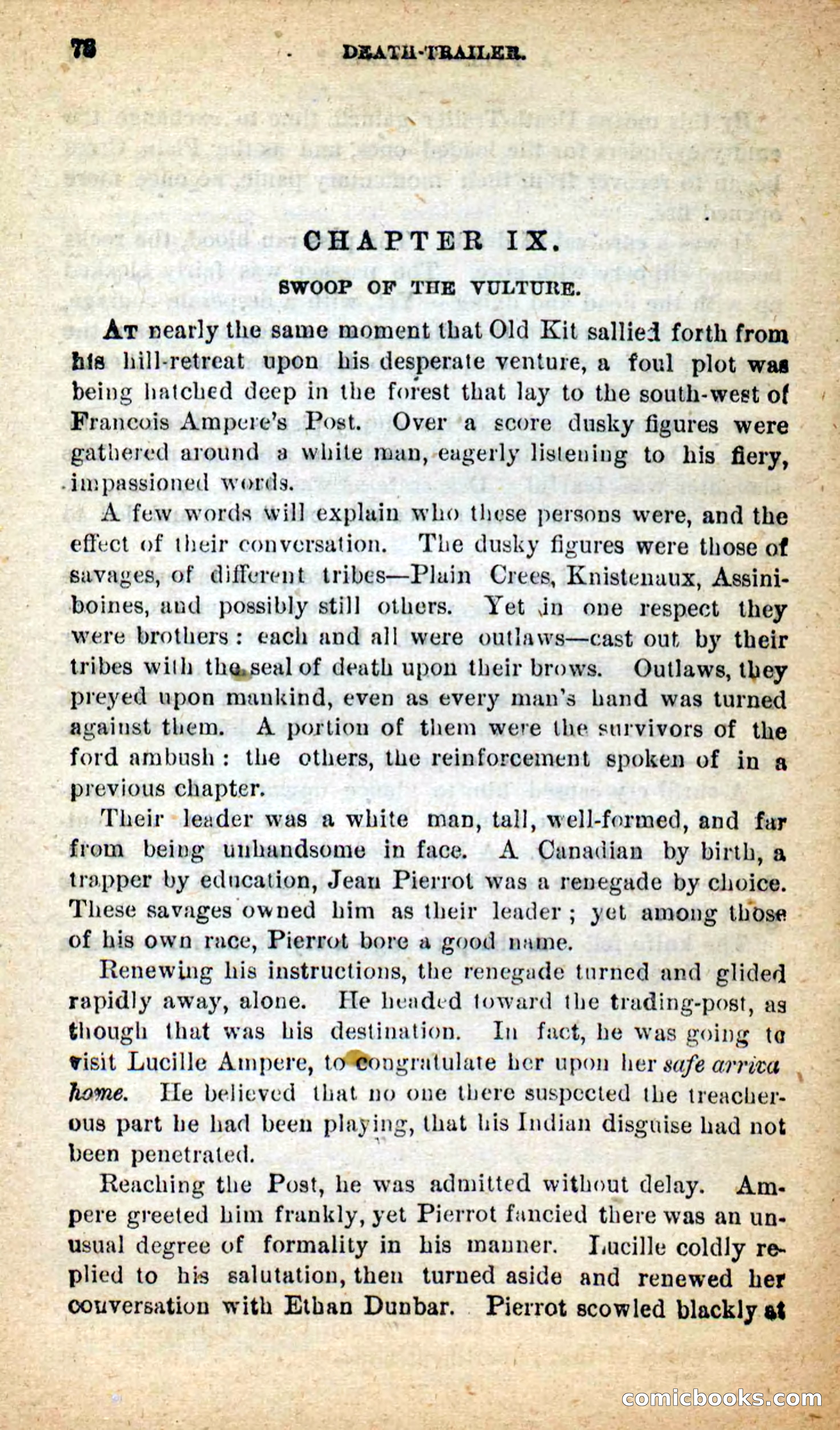 Beadle's New Dime Novels: Death-Trailer — page 74 of 99