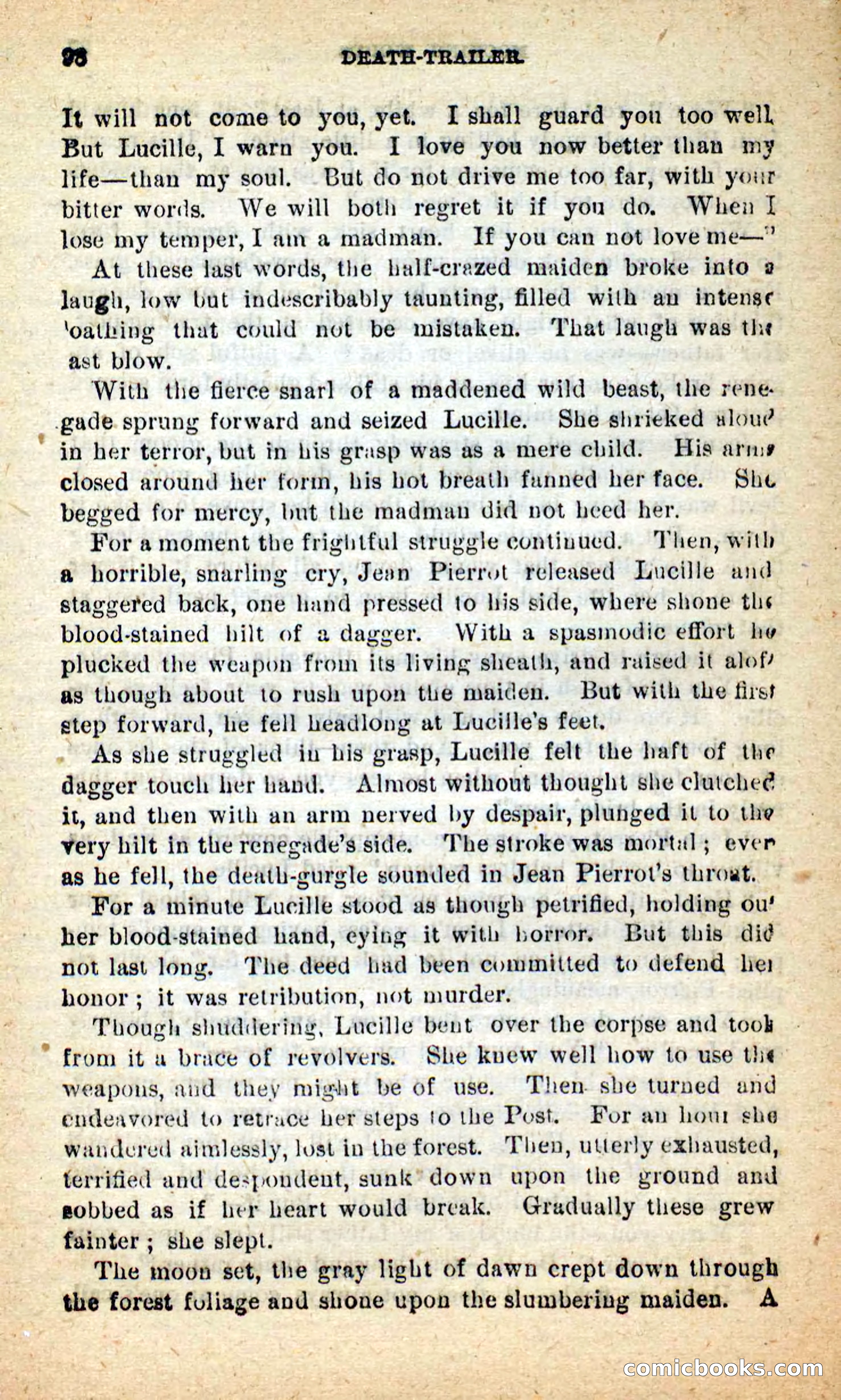 Beadle's New Dime Novels: Death-Trailer — page 94 of 99
