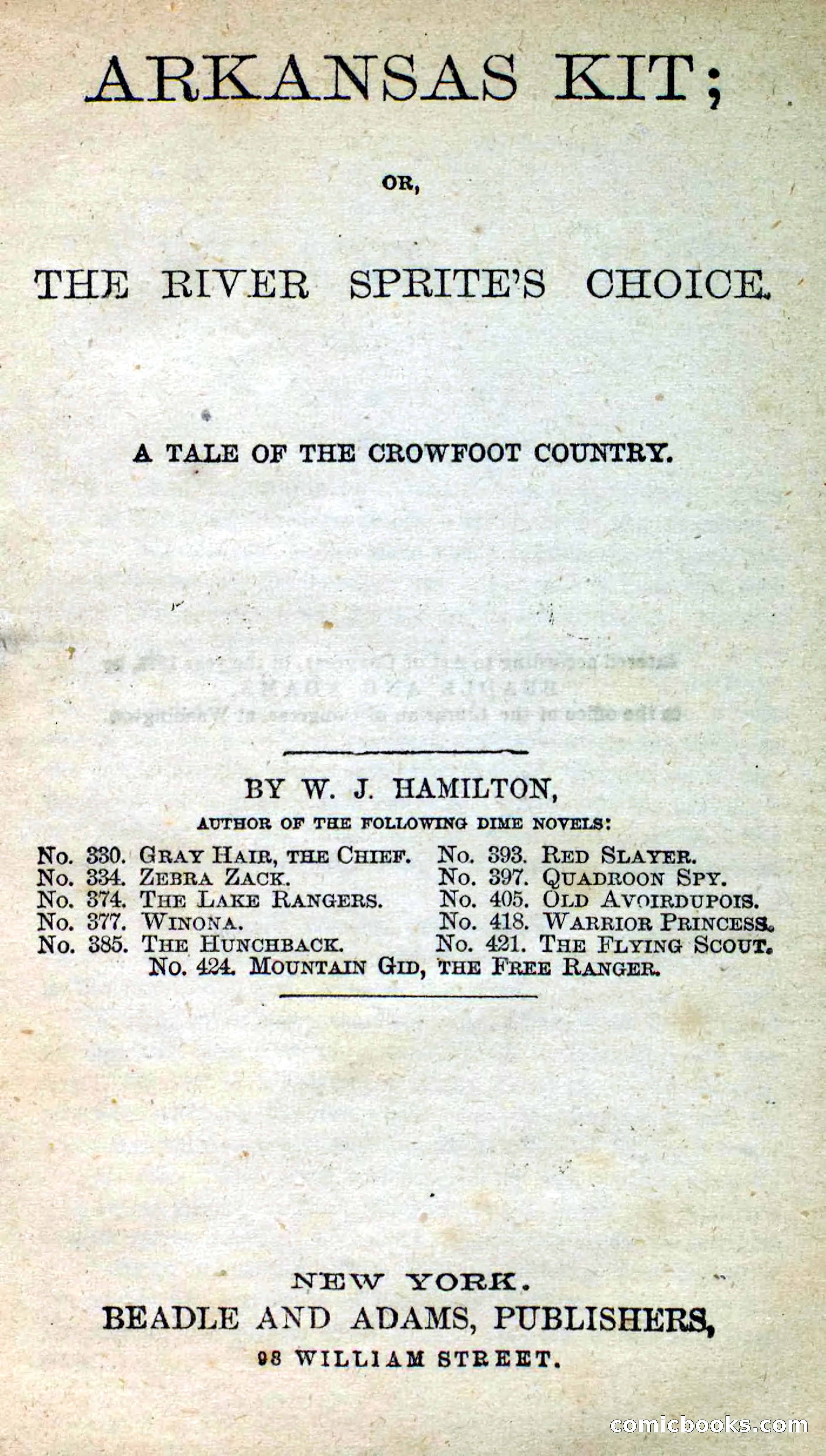 Beadle's New Dime Novels: Arkansas Kit — page 3 of 100