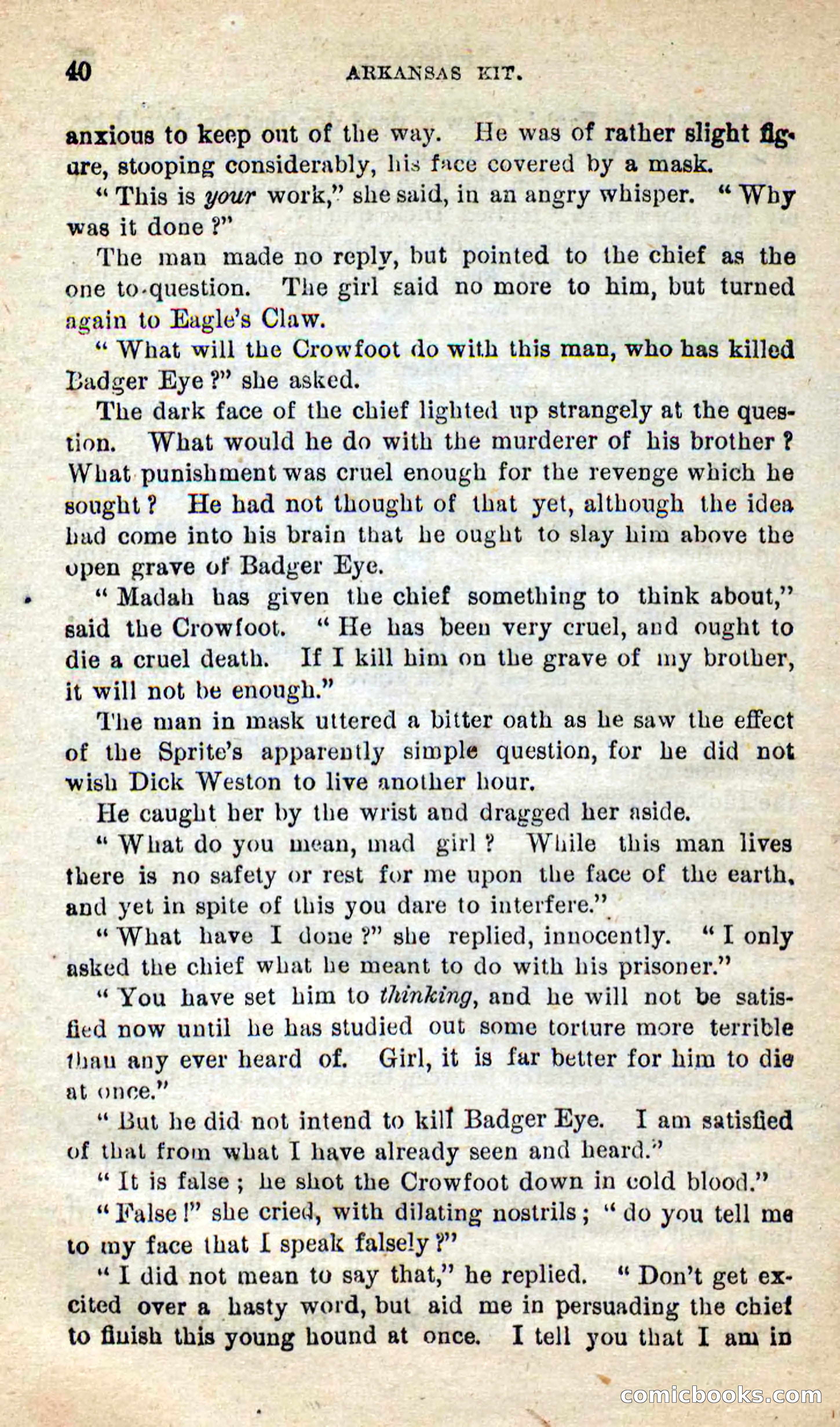 Beadle's New Dime Novels: Arkansas Kit — page 36 of 100