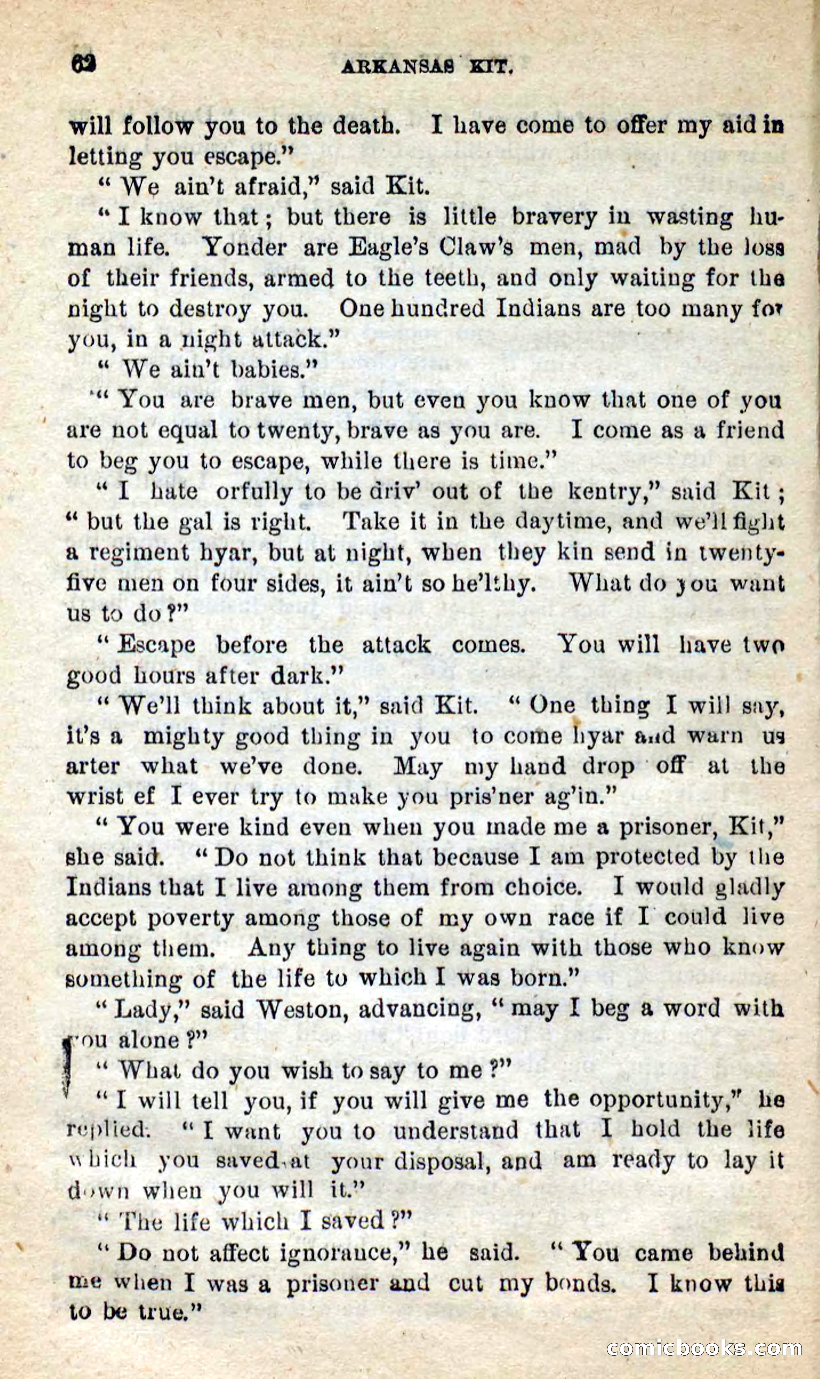 Beadle's New Dime Novels: Arkansas Kit — page 58 of 100