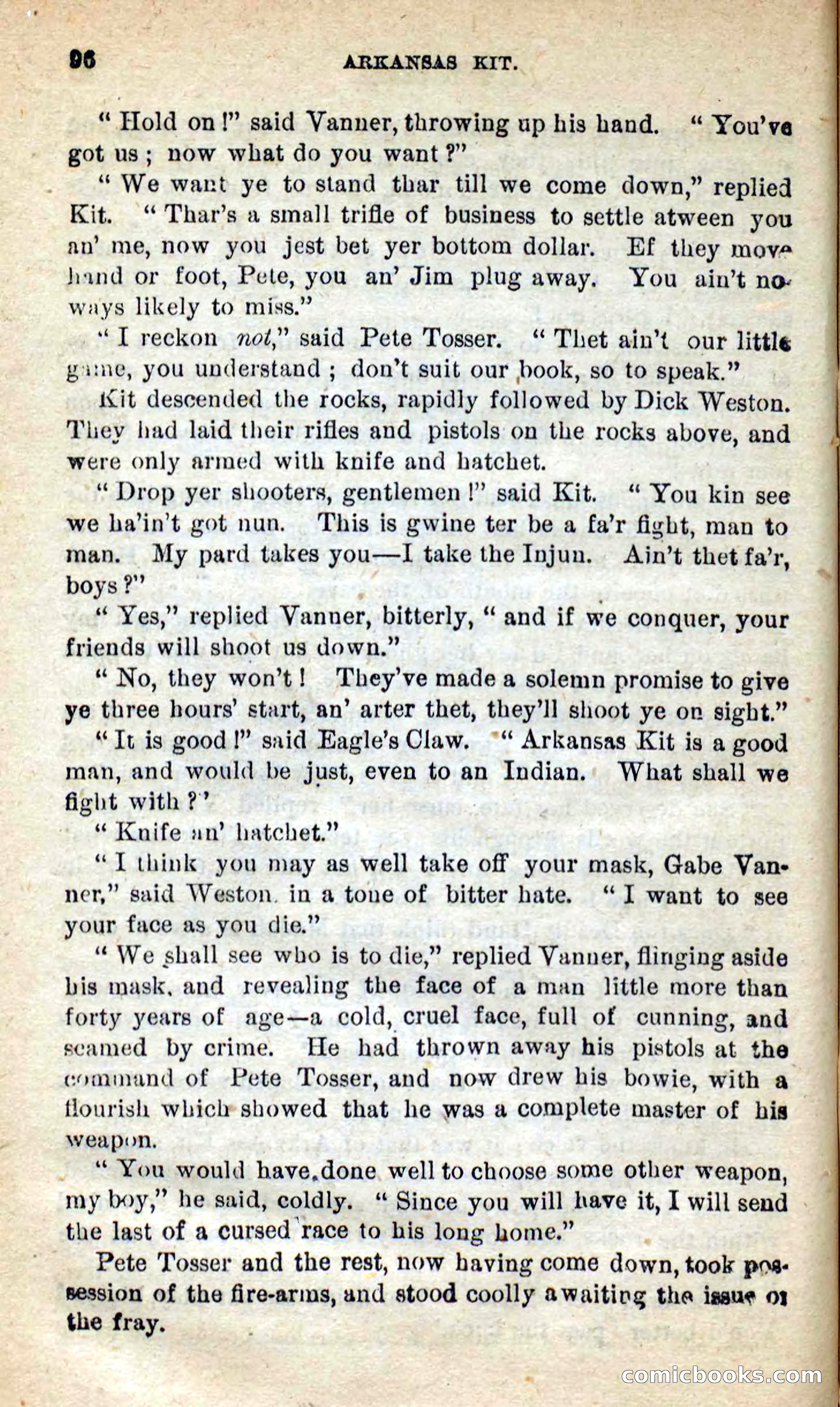 Beadle's New Dime Novels: Arkansas Kit — page 92 of 100