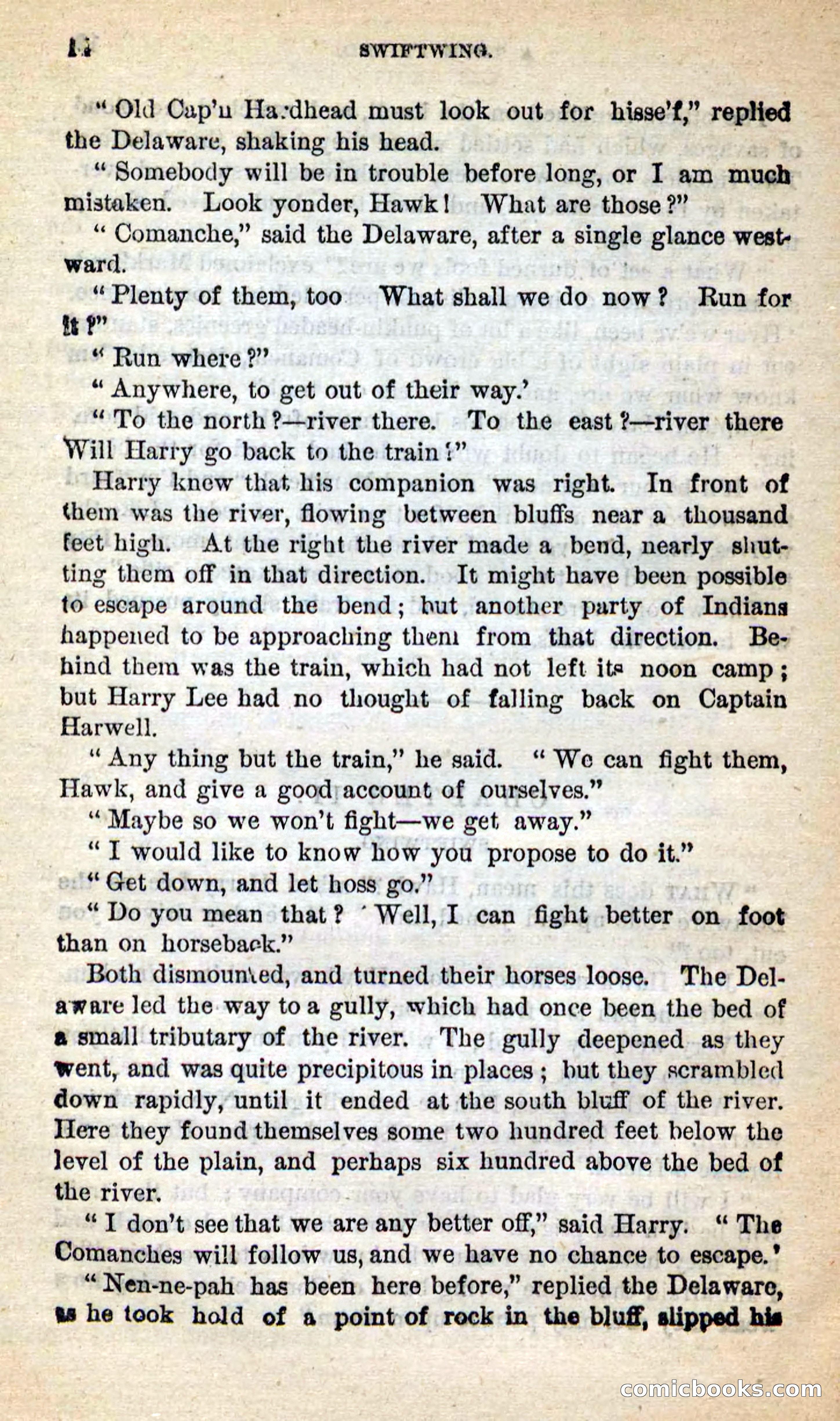 Beadle's New Dime Novels: Swiftwing, the Squaw — page 10 of 99