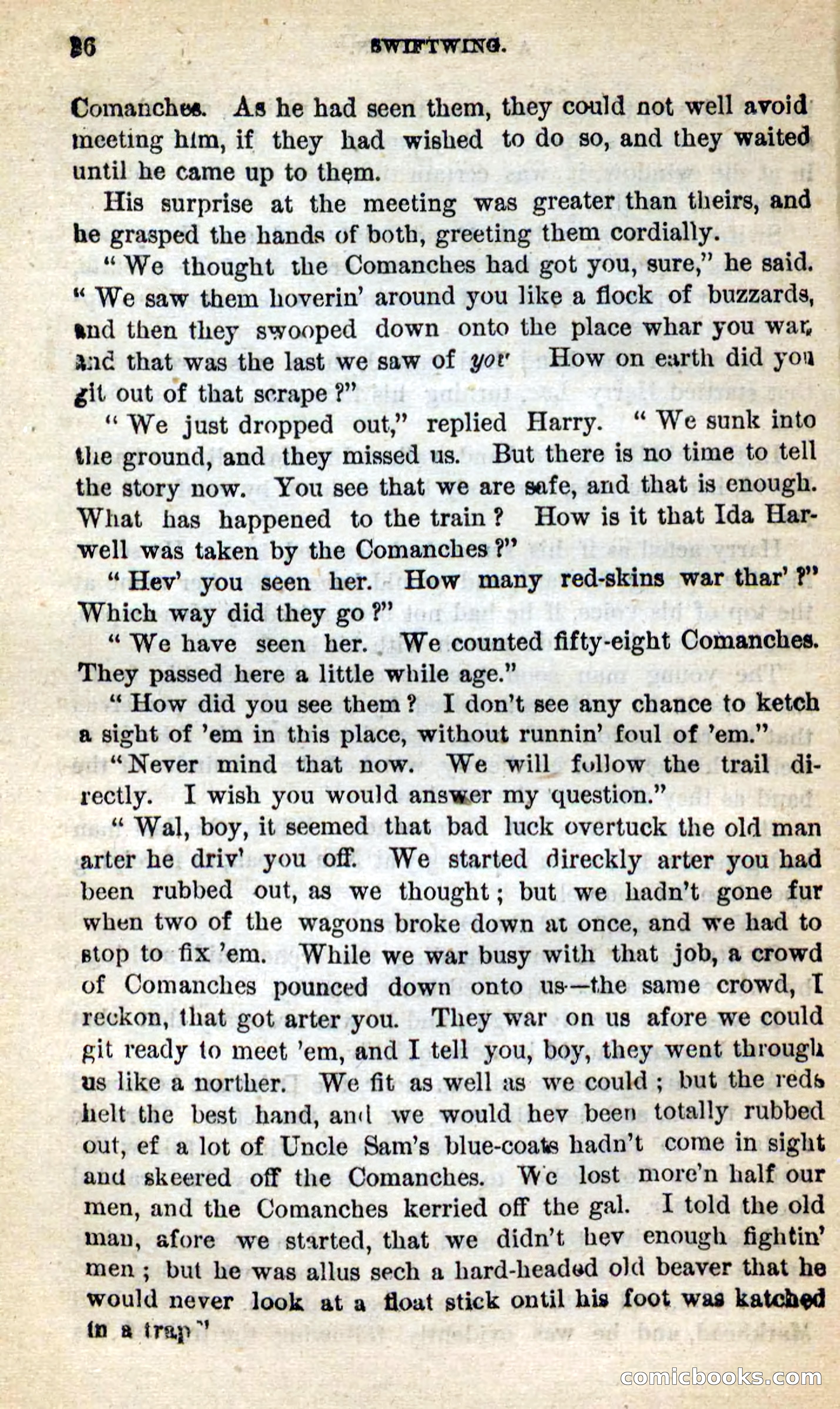 Beadle's New Dime Novels: Swiftwing, the Squaw — page 22 of 99
