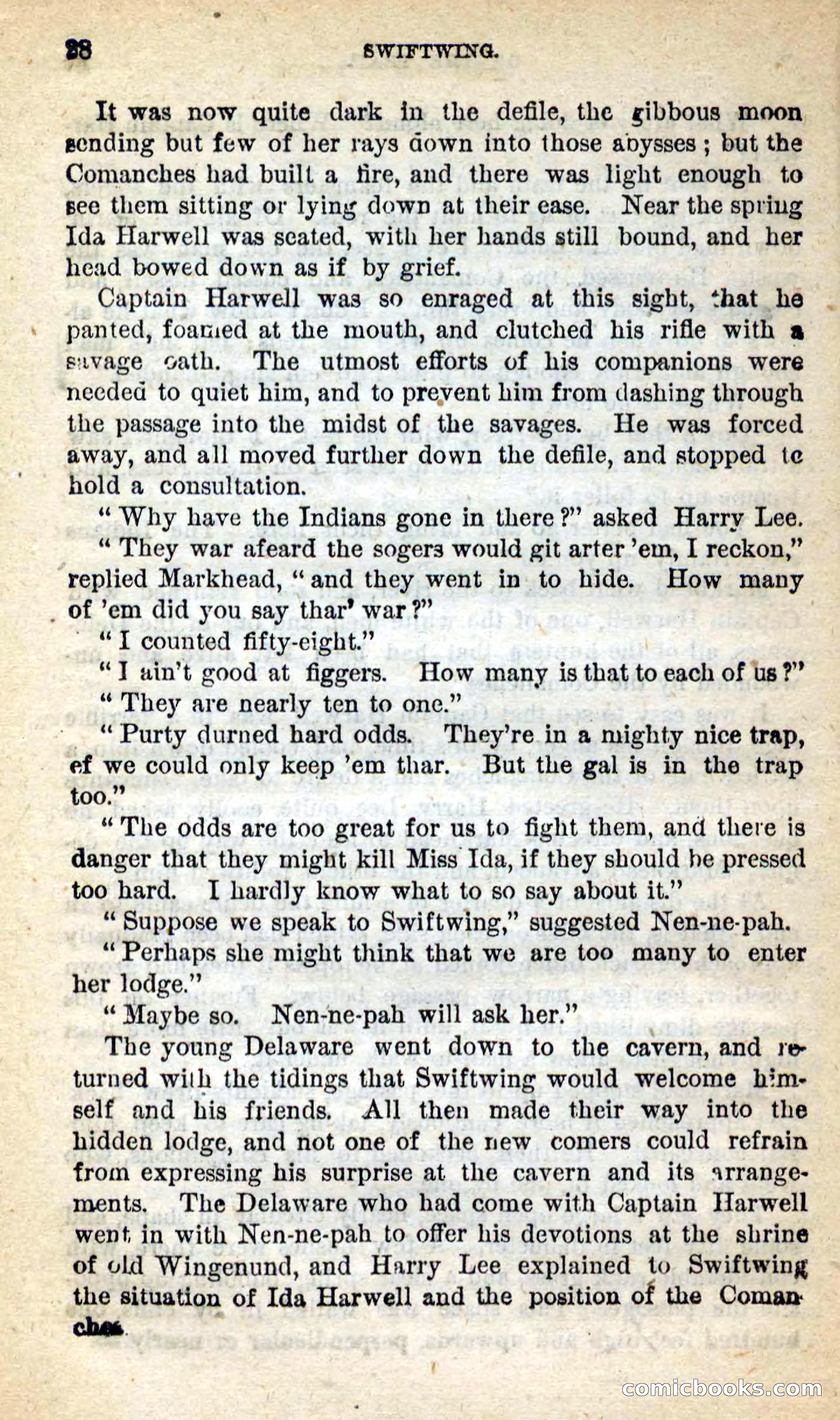 Beadle's New Dime Novels: Swiftwing, the Squaw — page 24 of 99