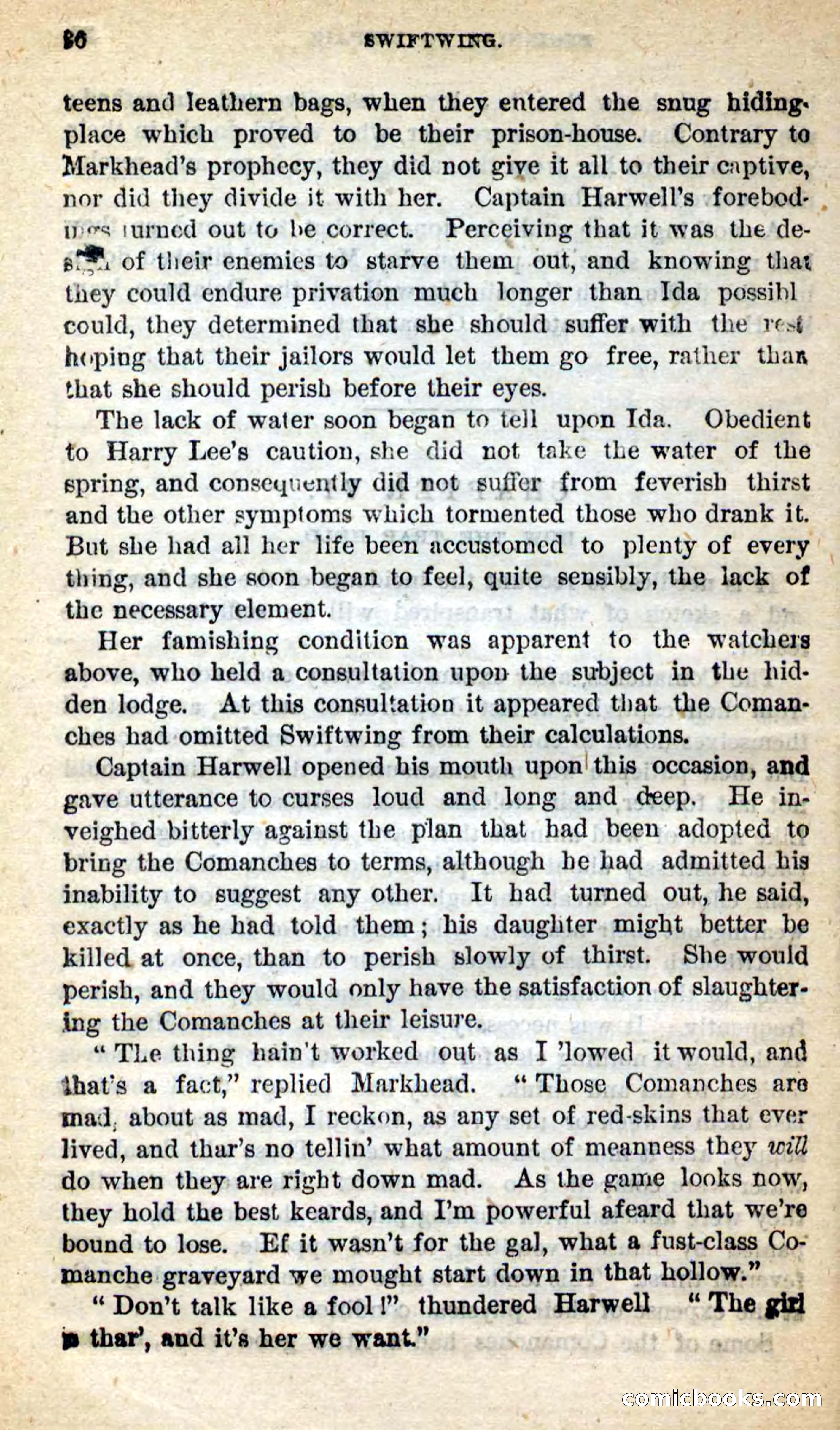 Beadle's New Dime Novels: Swiftwing, the Squaw — page 32 of 99
