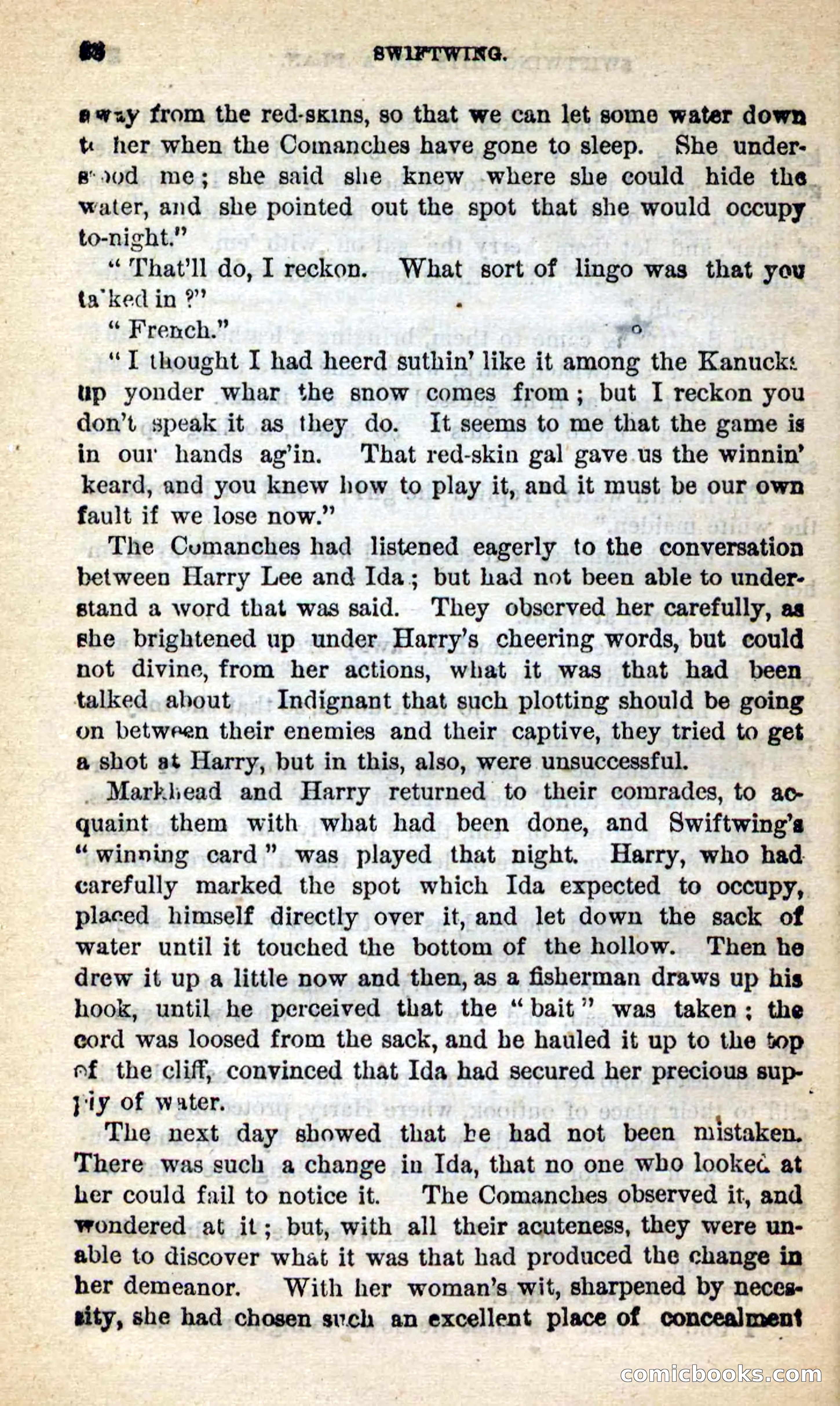 Beadle's New Dime Novels: Swiftwing, the Squaw — page 34 of 99