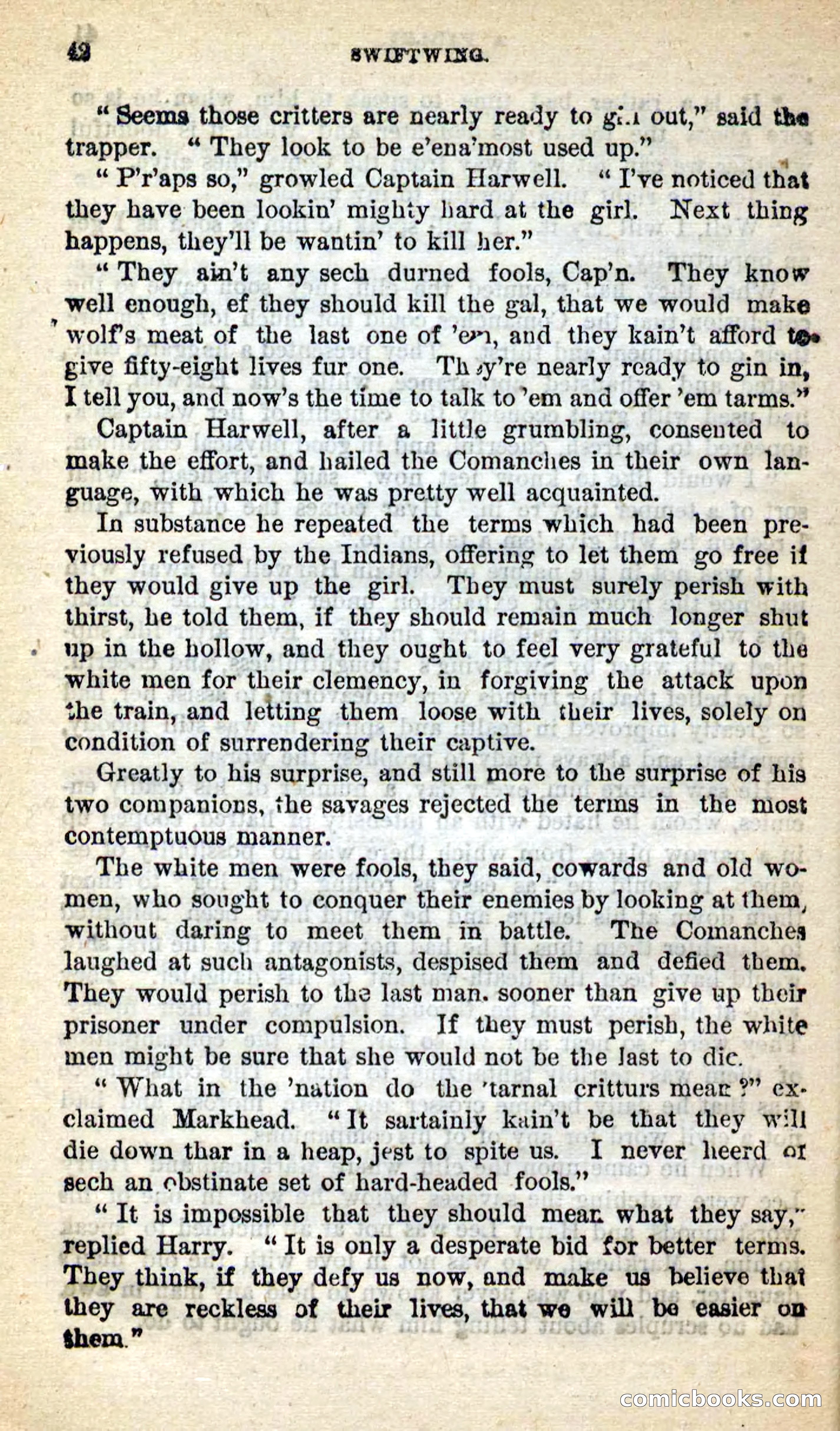 Beadle's New Dime Novels: Swiftwing, the Squaw — page 38 of 99