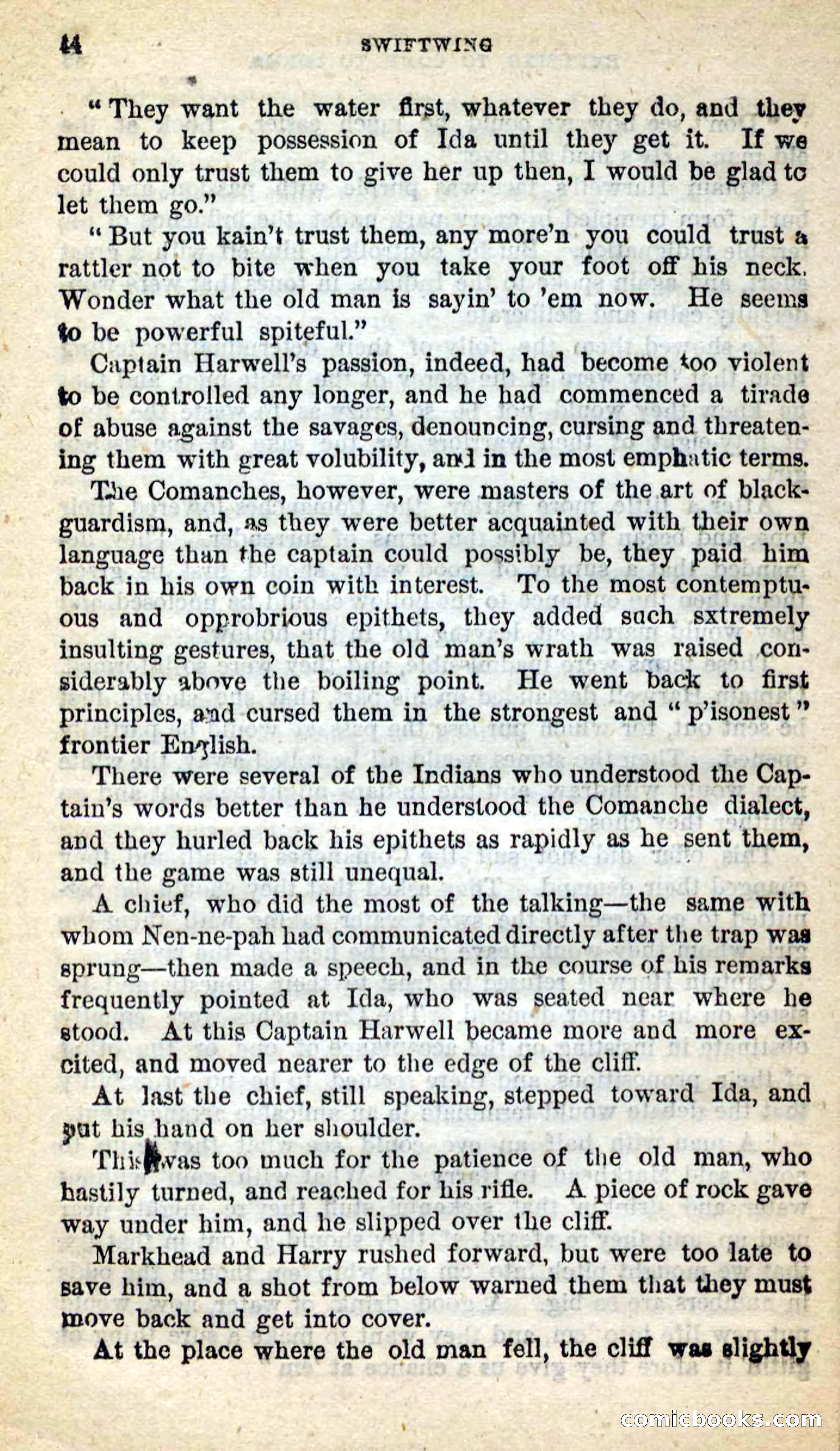 Beadle's New Dime Novels: Swiftwing, the Squaw — page 40 of 99