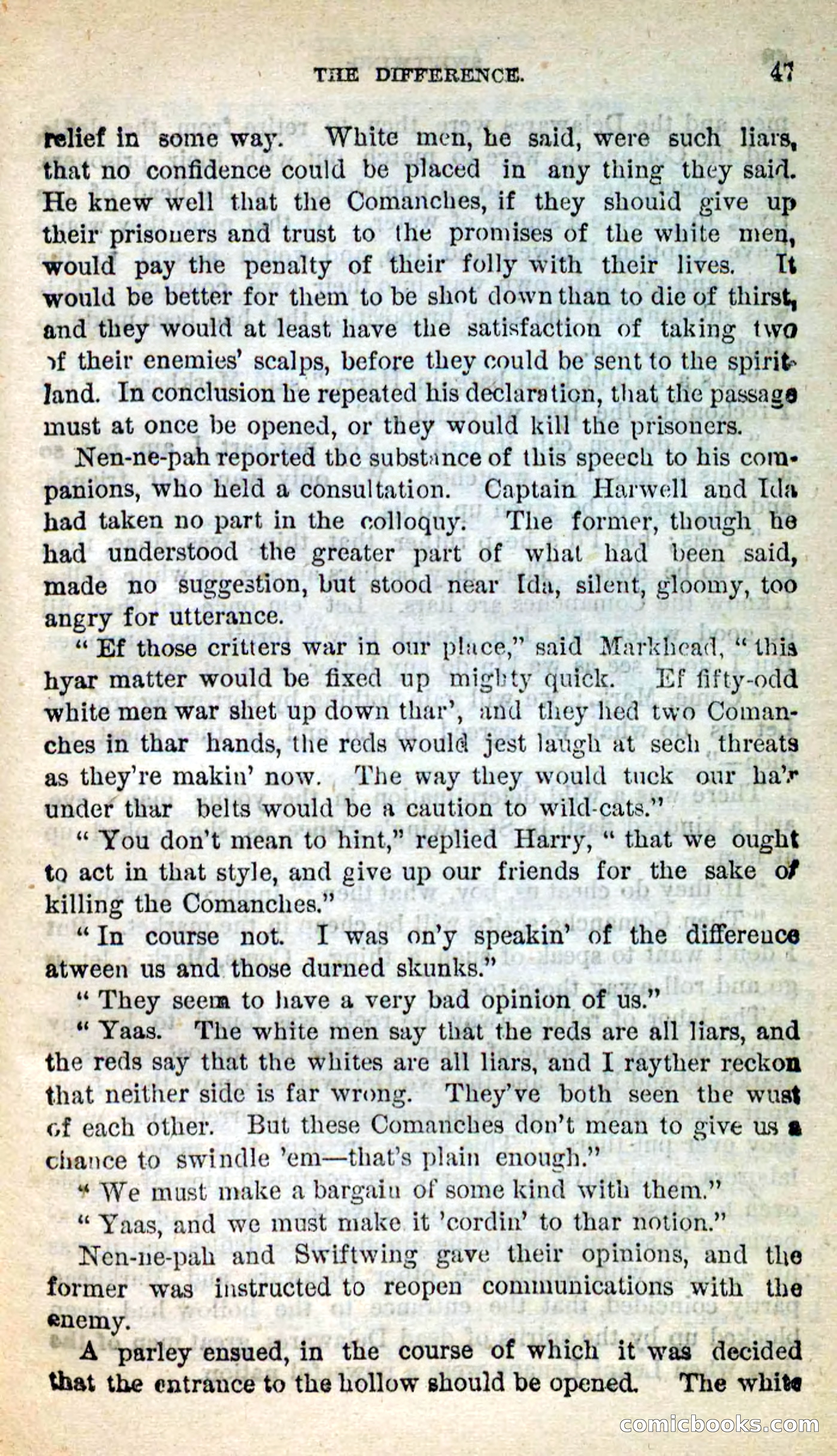 Beadle's New Dime Novels: Swiftwing, the Squaw — page 43 of 99
