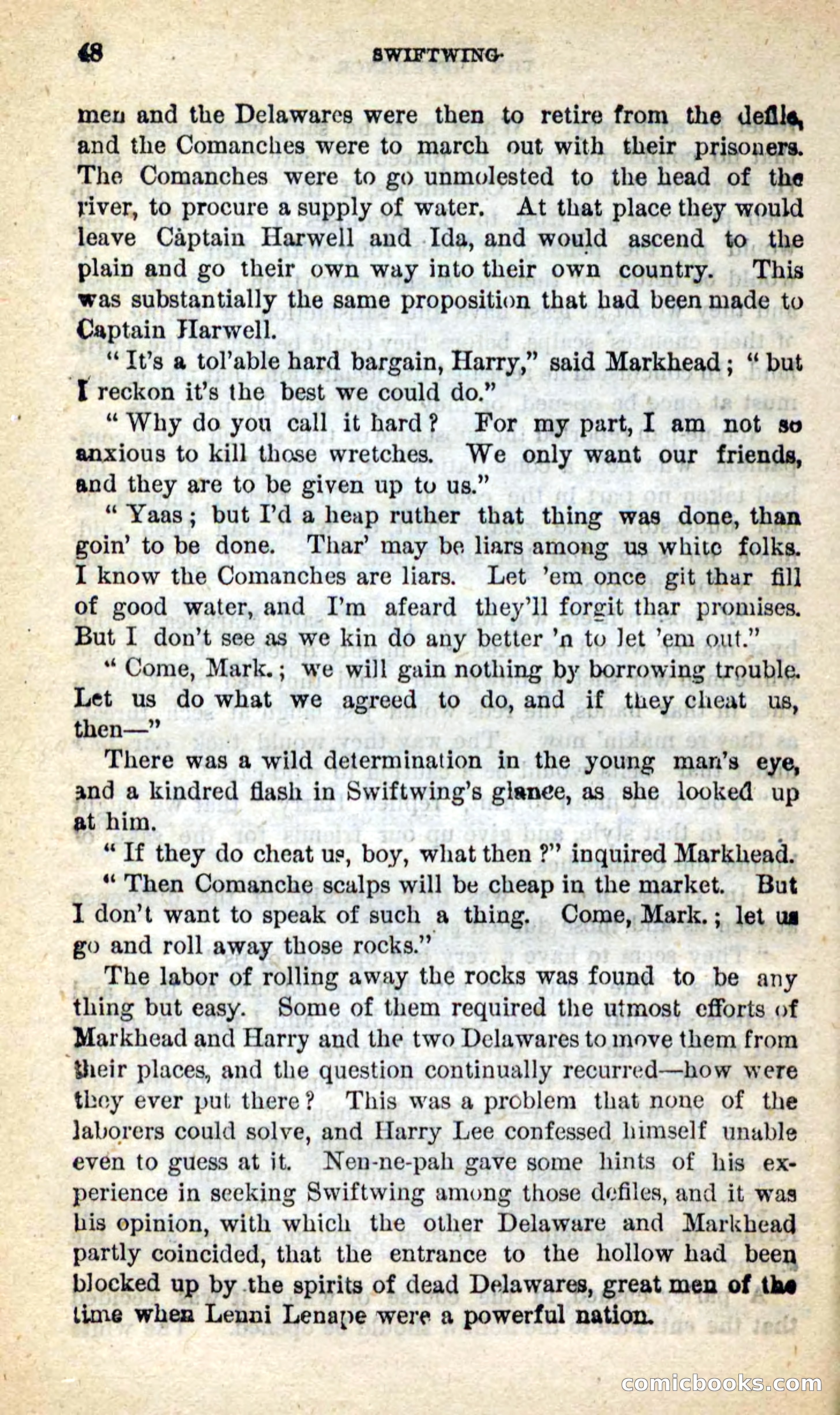 Beadle's New Dime Novels: Swiftwing, the Squaw — page 44 of 99