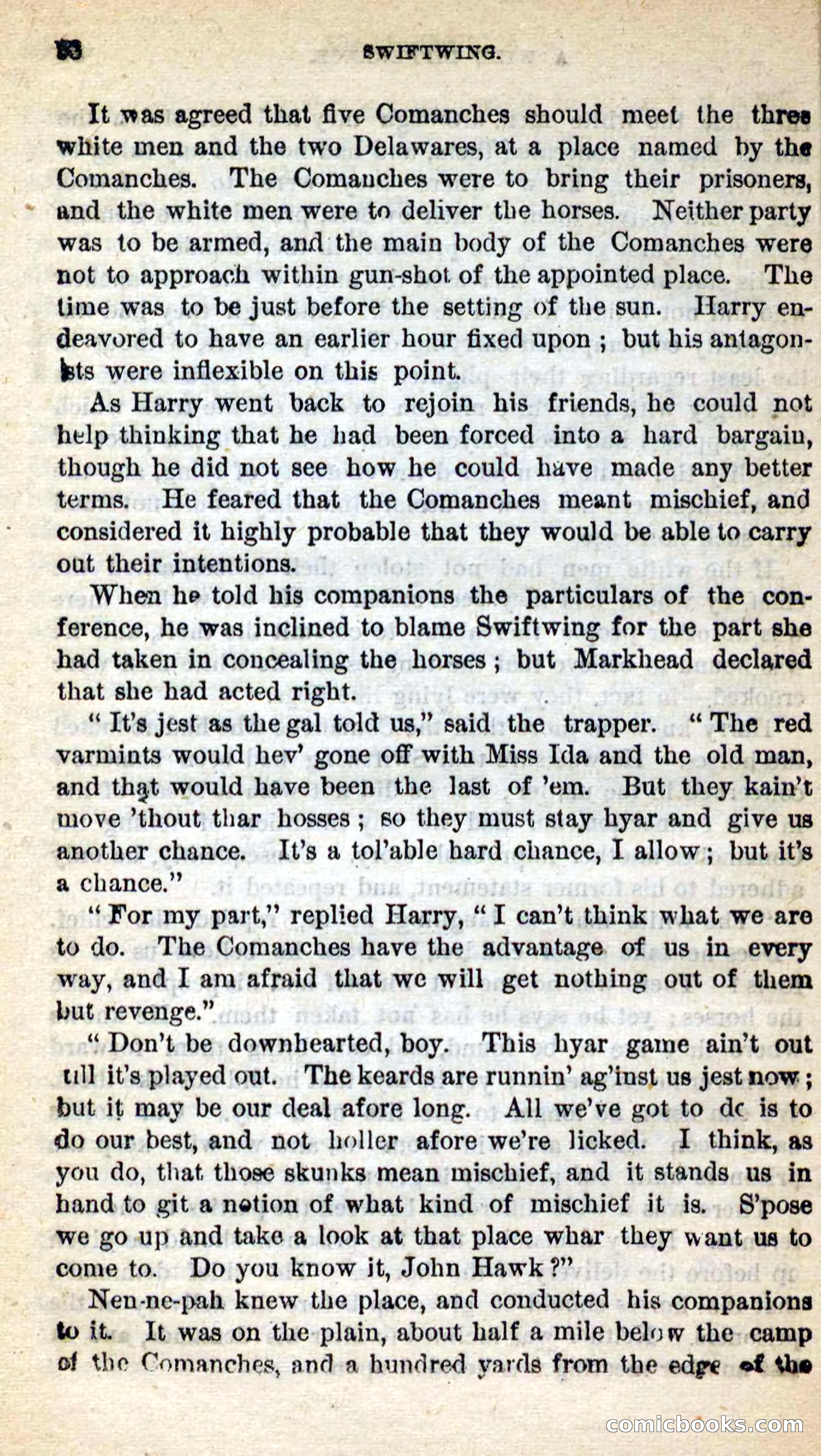 Beadle's New Dime Novels: Swiftwing, the Squaw — page 54 of 99