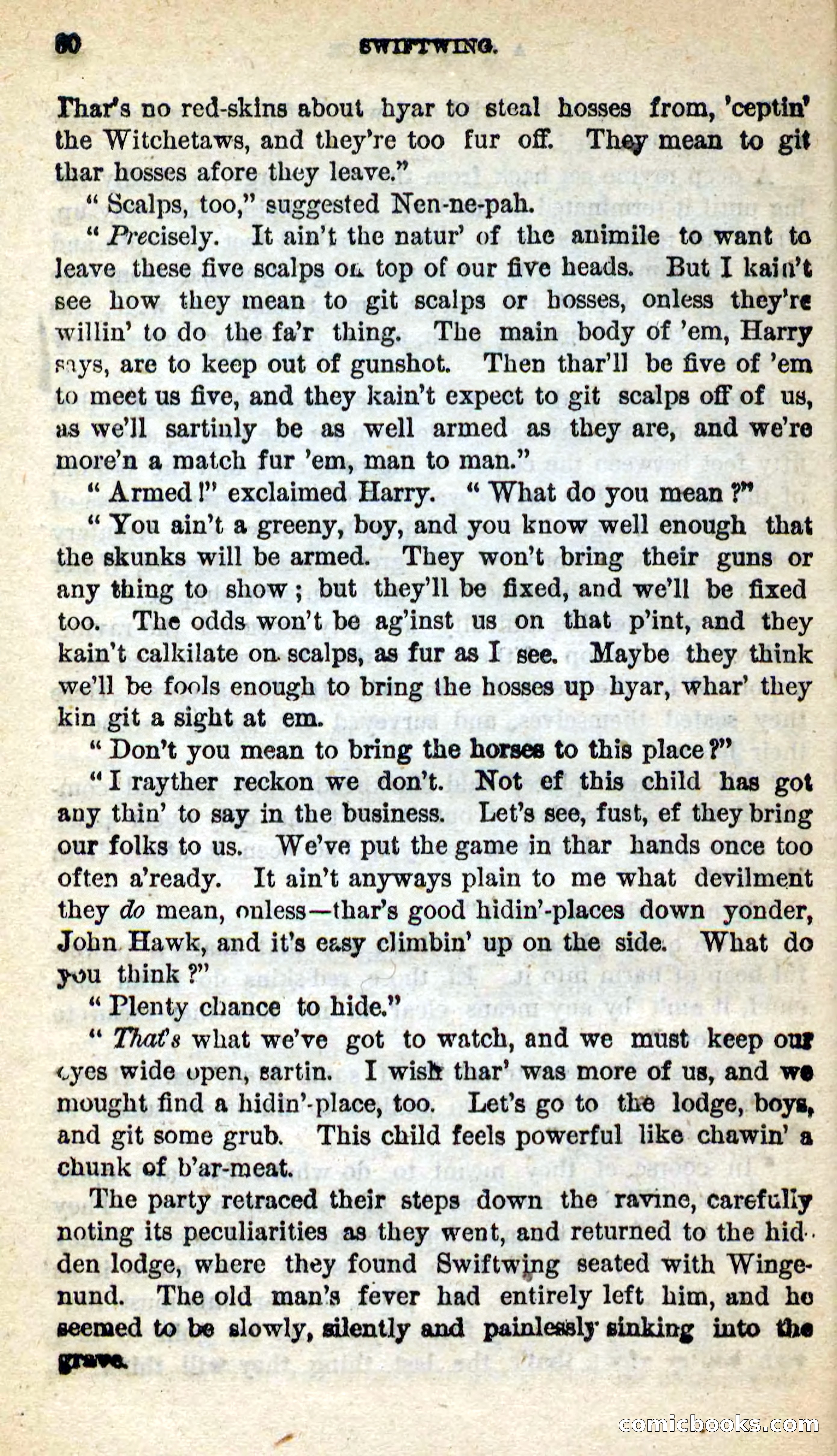 Beadle's New Dime Novels: Swiftwing, the Squaw — page 56 of 99