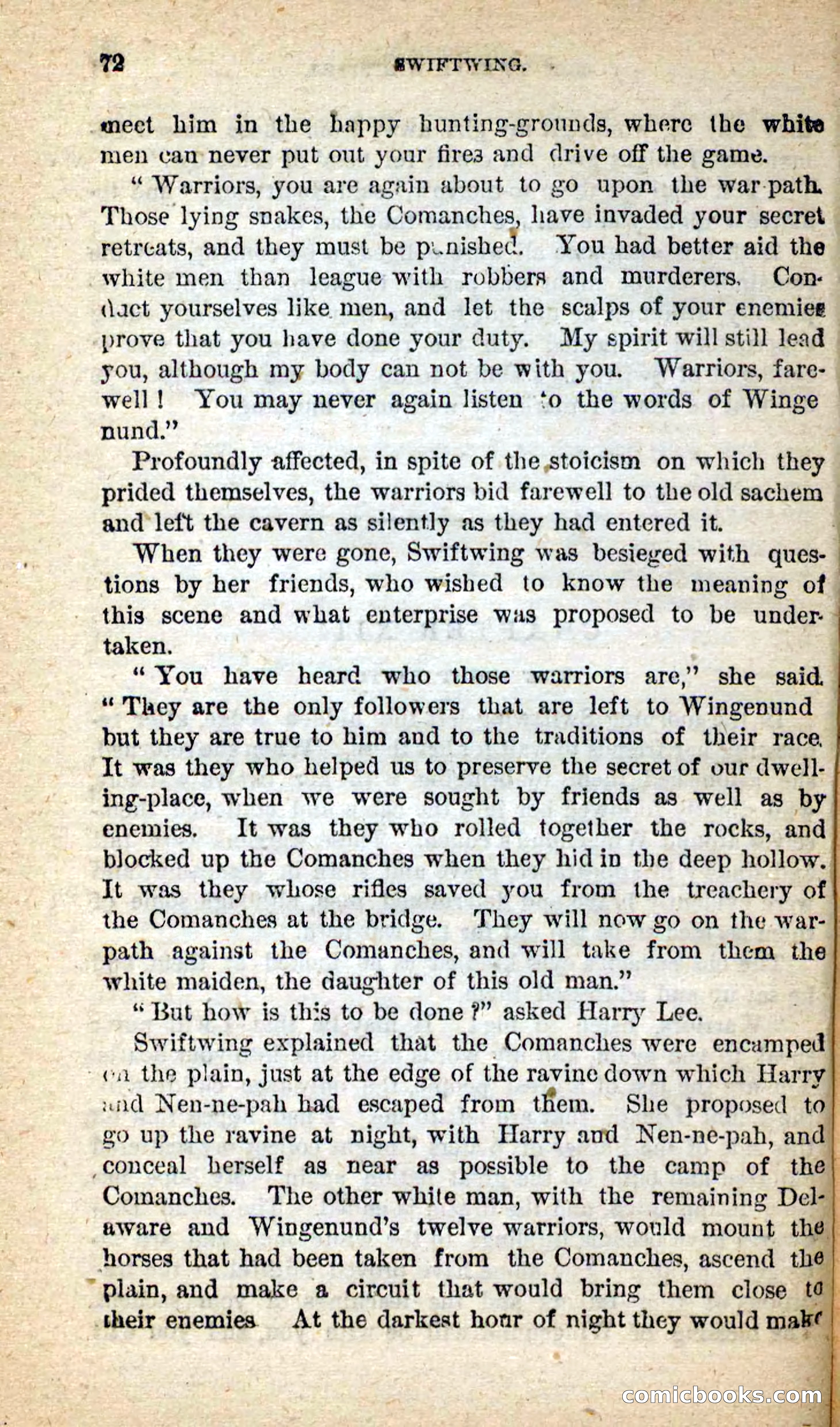 Beadle's New Dime Novels: Swiftwing, the Squaw — page 68 of 99