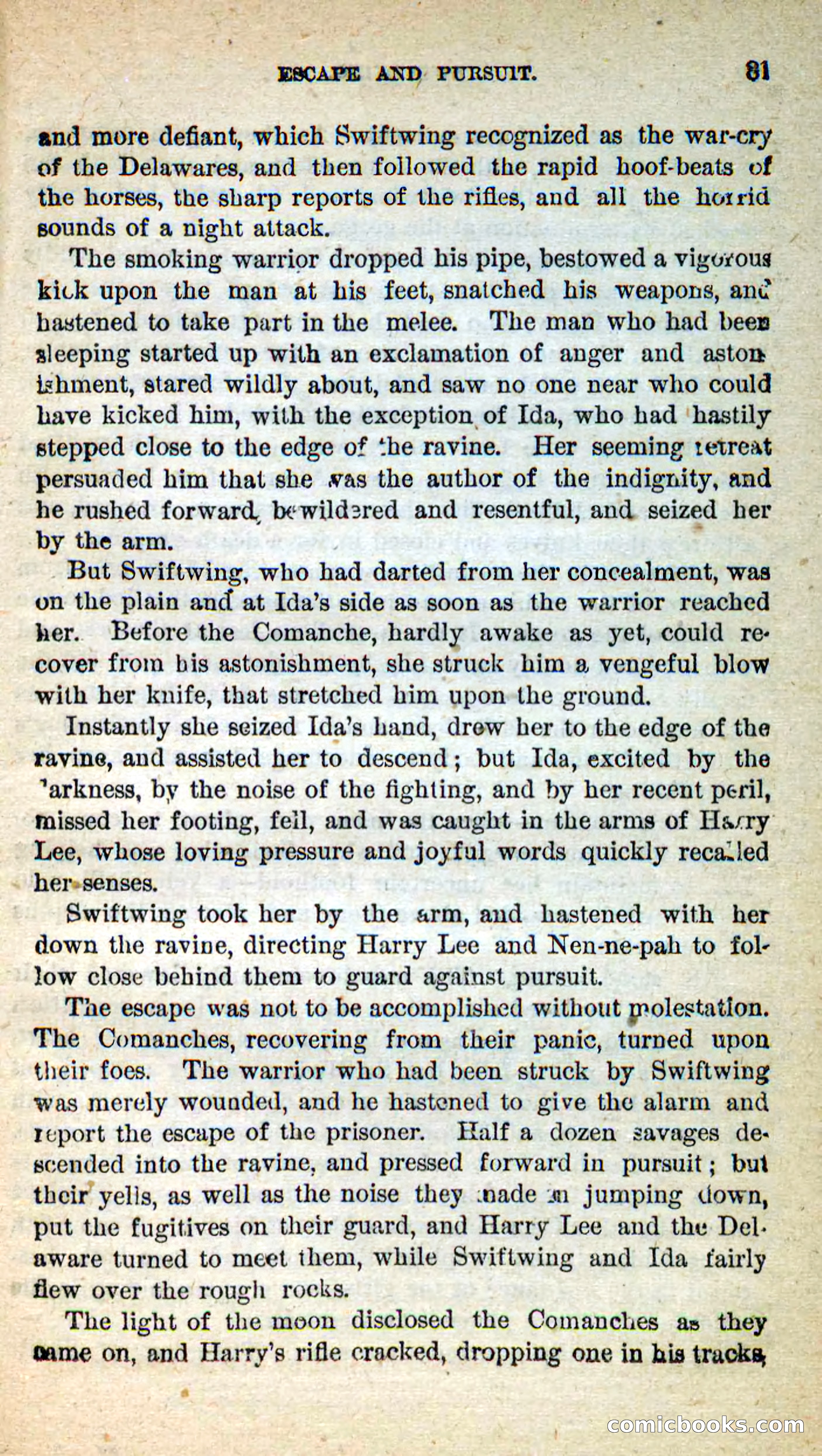 Beadle's New Dime Novels: Swiftwing, the Squaw — page 77 of 99