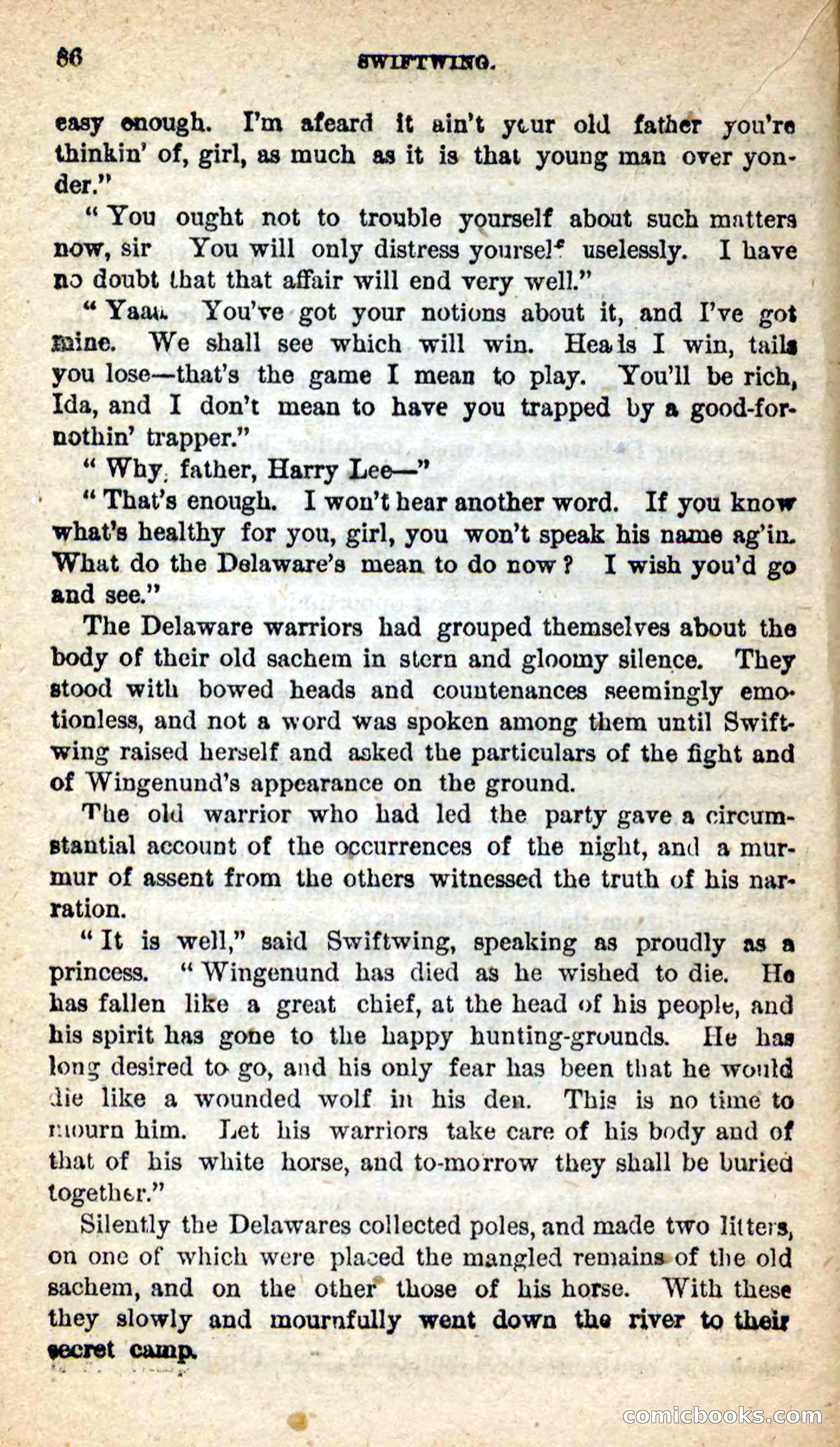 Beadle's New Dime Novels: Swiftwing, the Squaw — page 82 of 99