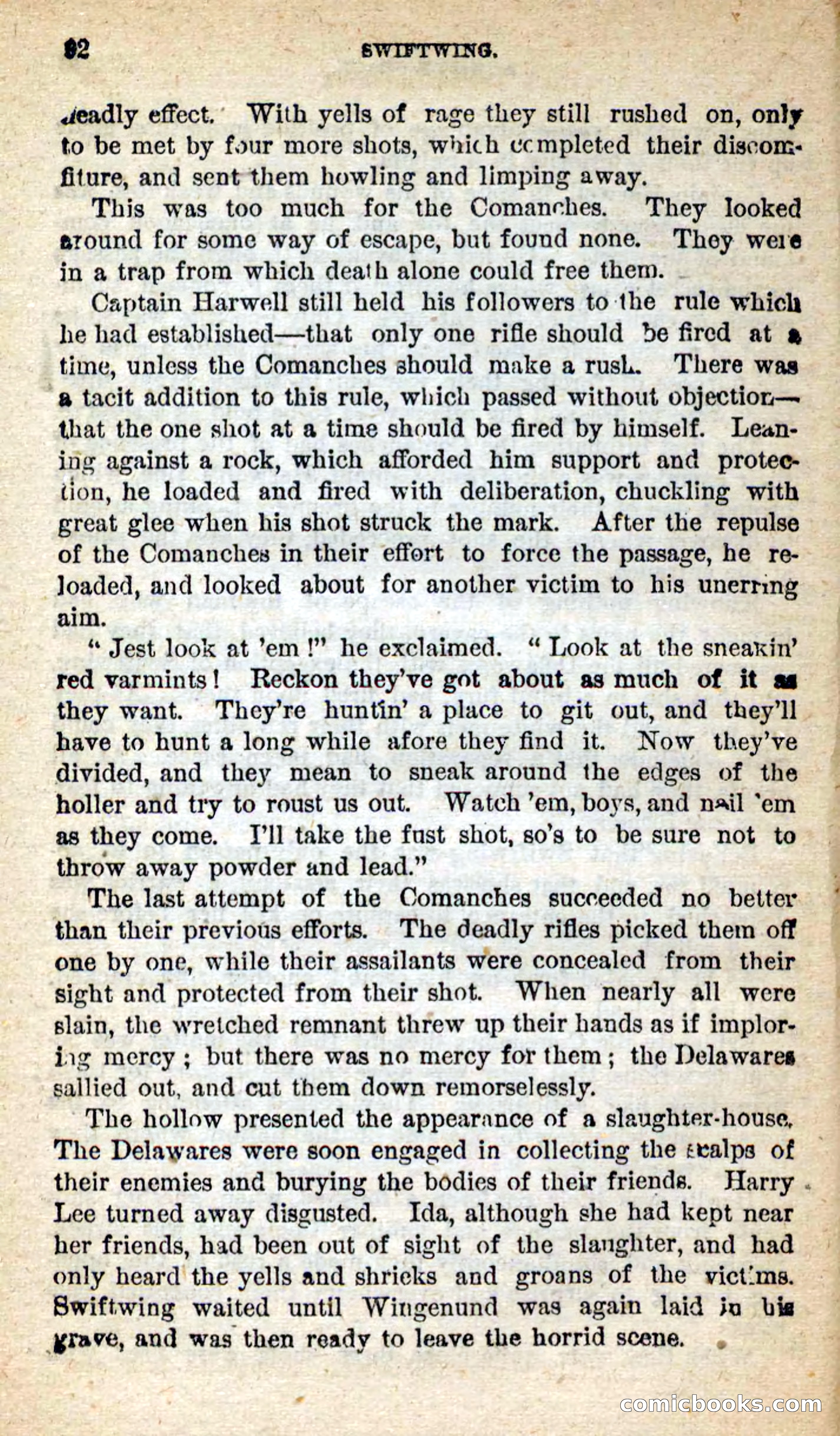 Beadle's New Dime Novels: Swiftwing, the Squaw — page 88 of 99