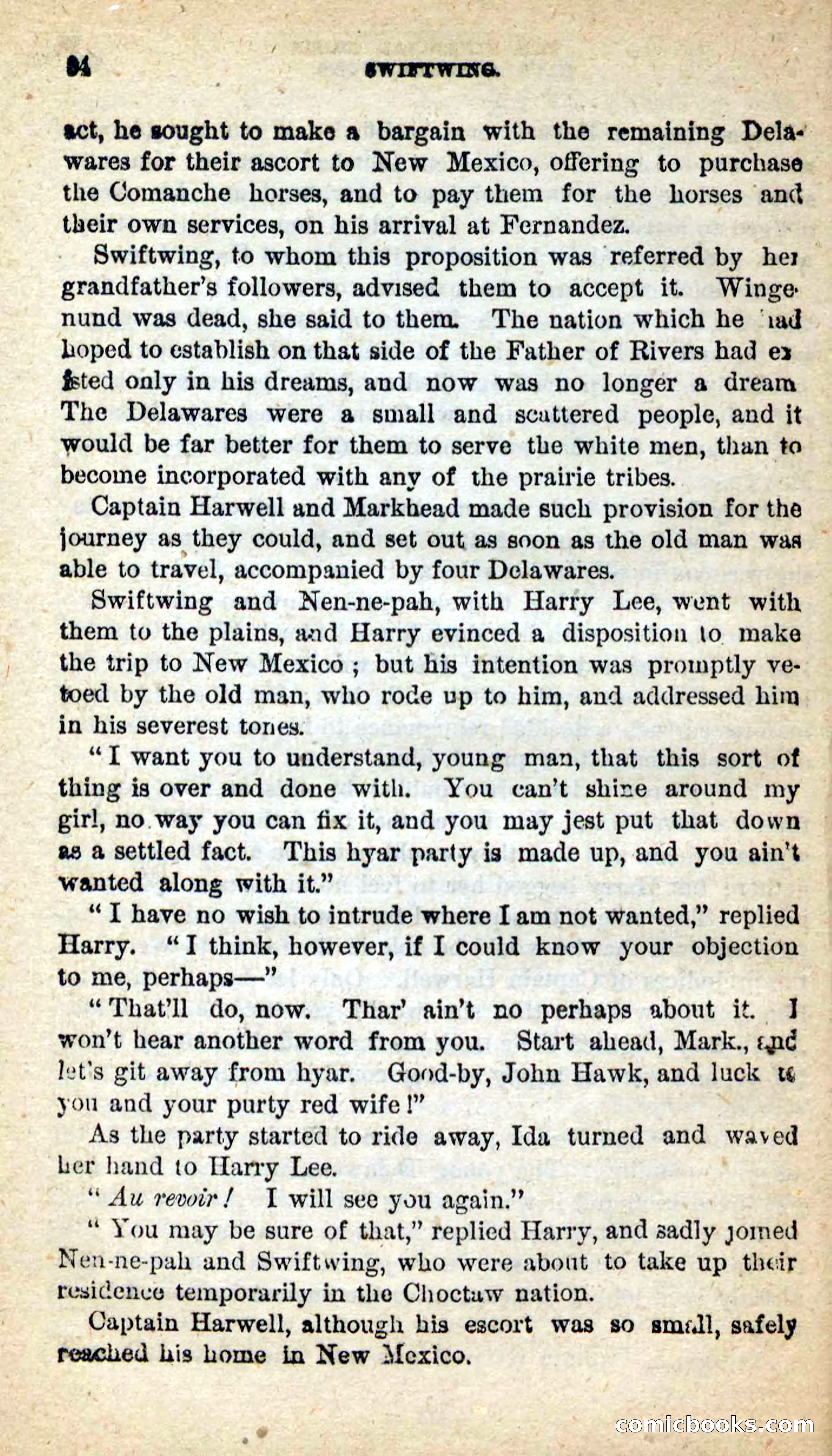 Beadle's New Dime Novels: Swiftwing, the Squaw — page 90 of 99