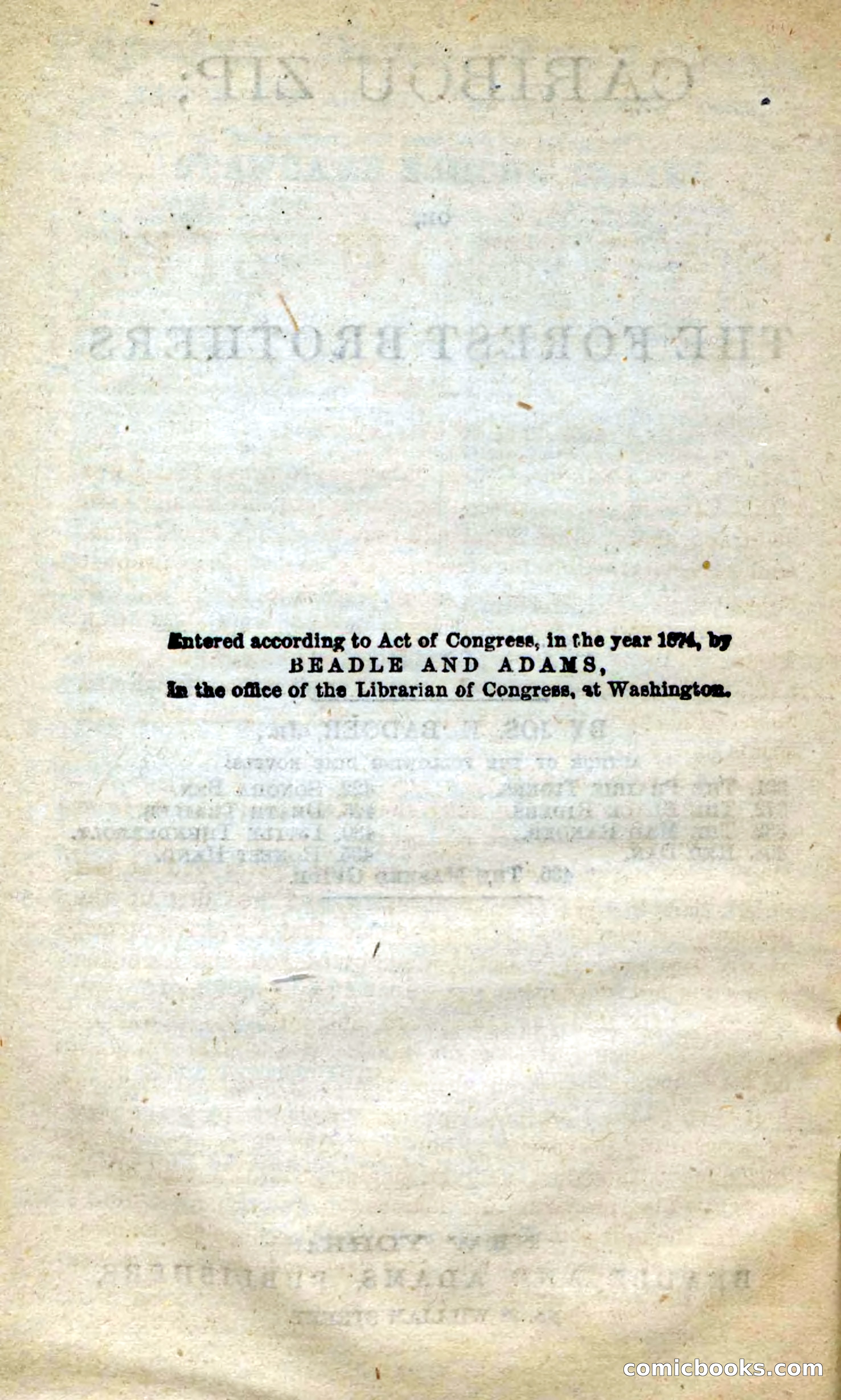 Beadle's New Dime Novels: Caribou Zip — page 4 of 99
