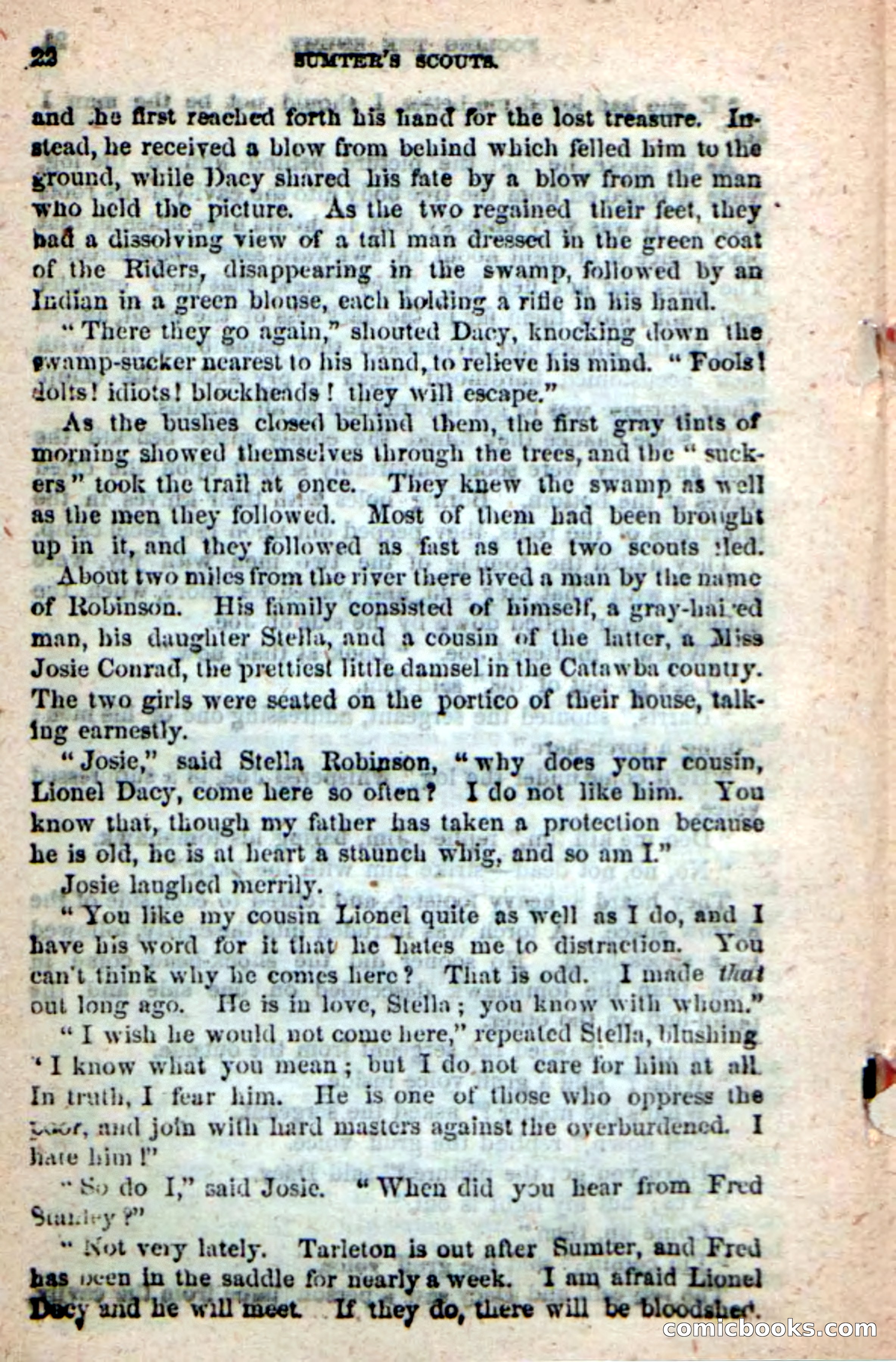 Beadle's New Dime Novels: Sumter's Scouts — page 18 of 100