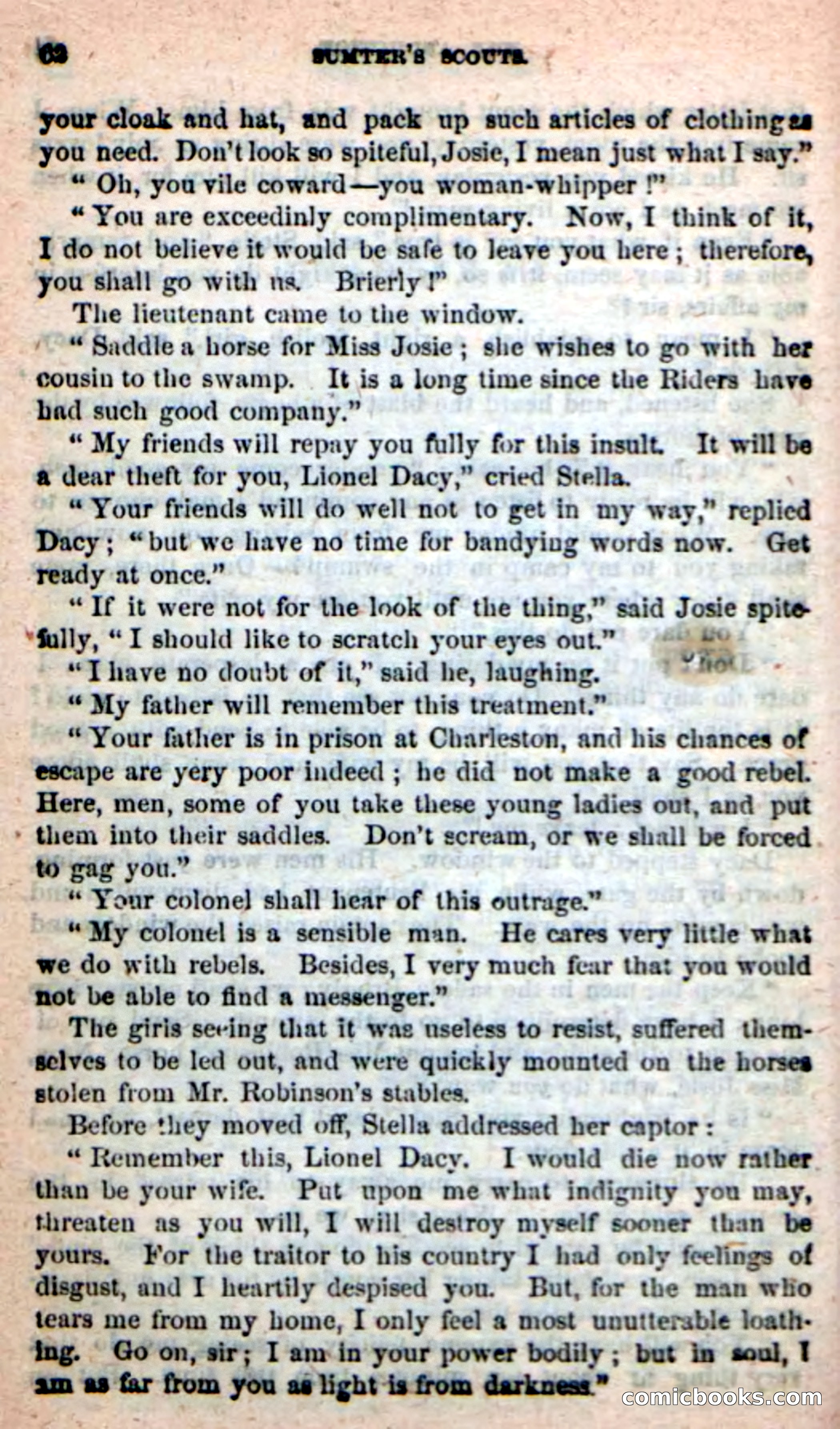 Beadle's New Dime Novels: Sumter's Scouts — page 58 of 100