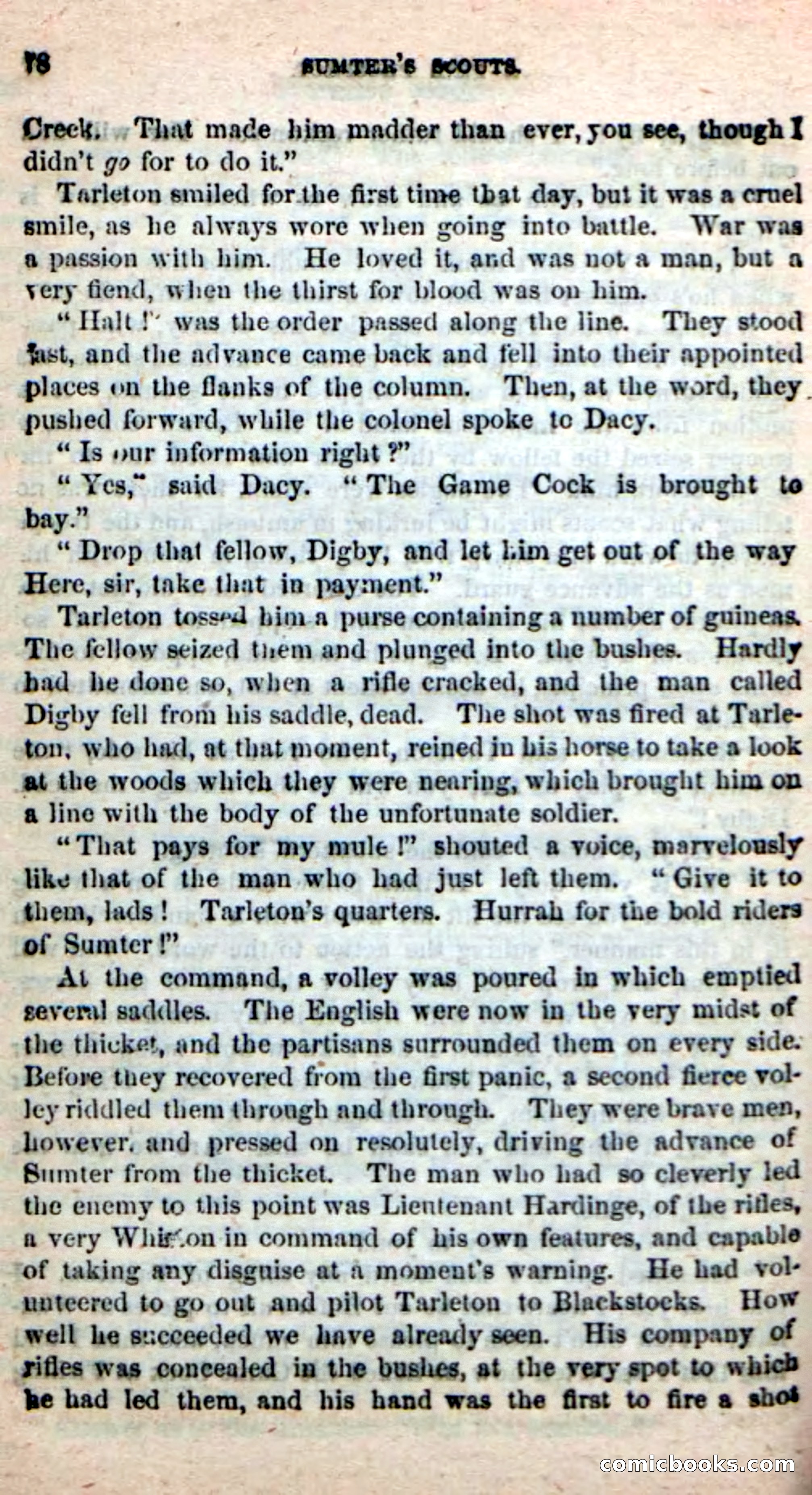 Beadle's New Dime Novels: Sumter's Scouts — page 74 of 100
