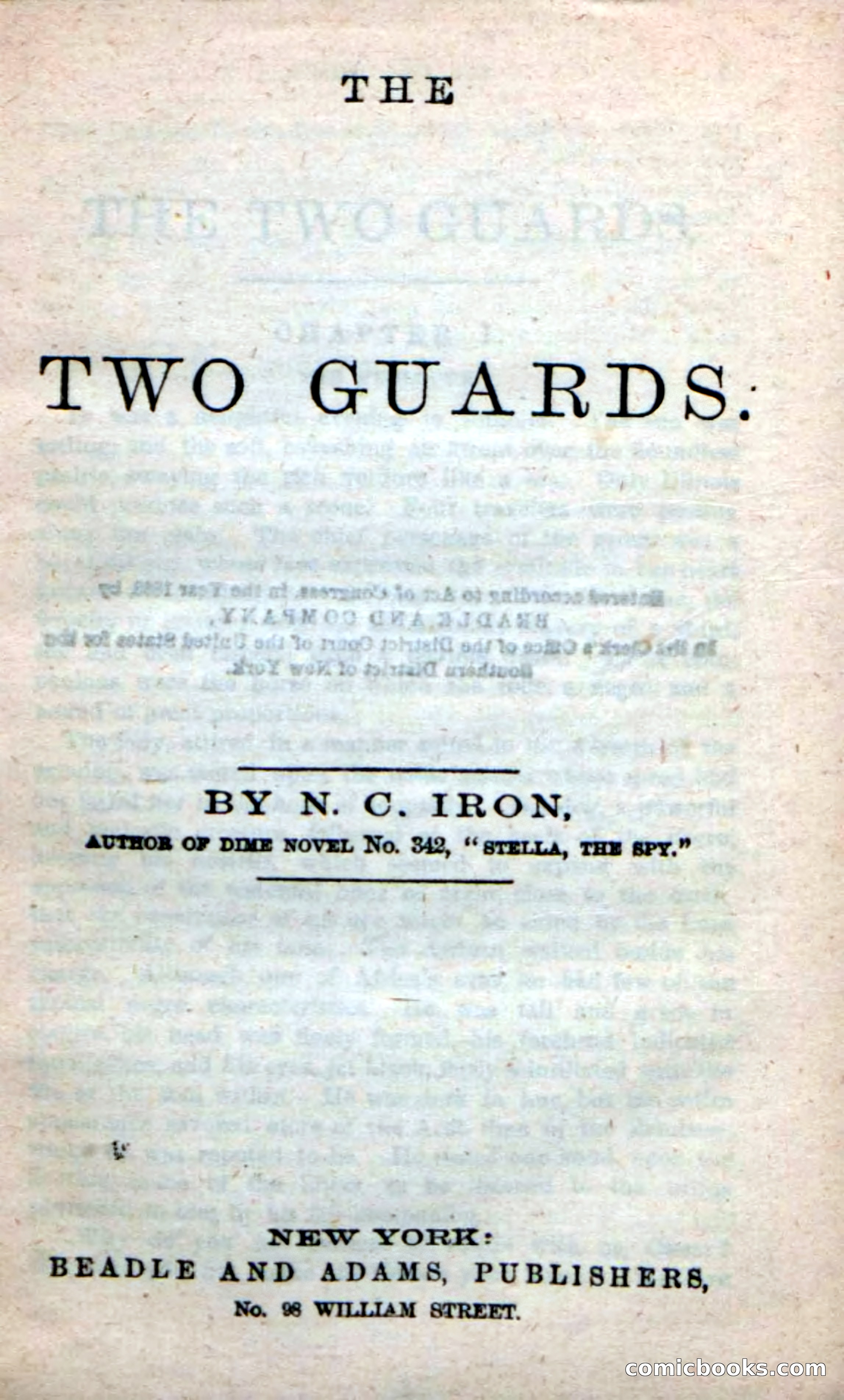 Beadle's New Dime Novels: The Two Guards — page 3 of 100