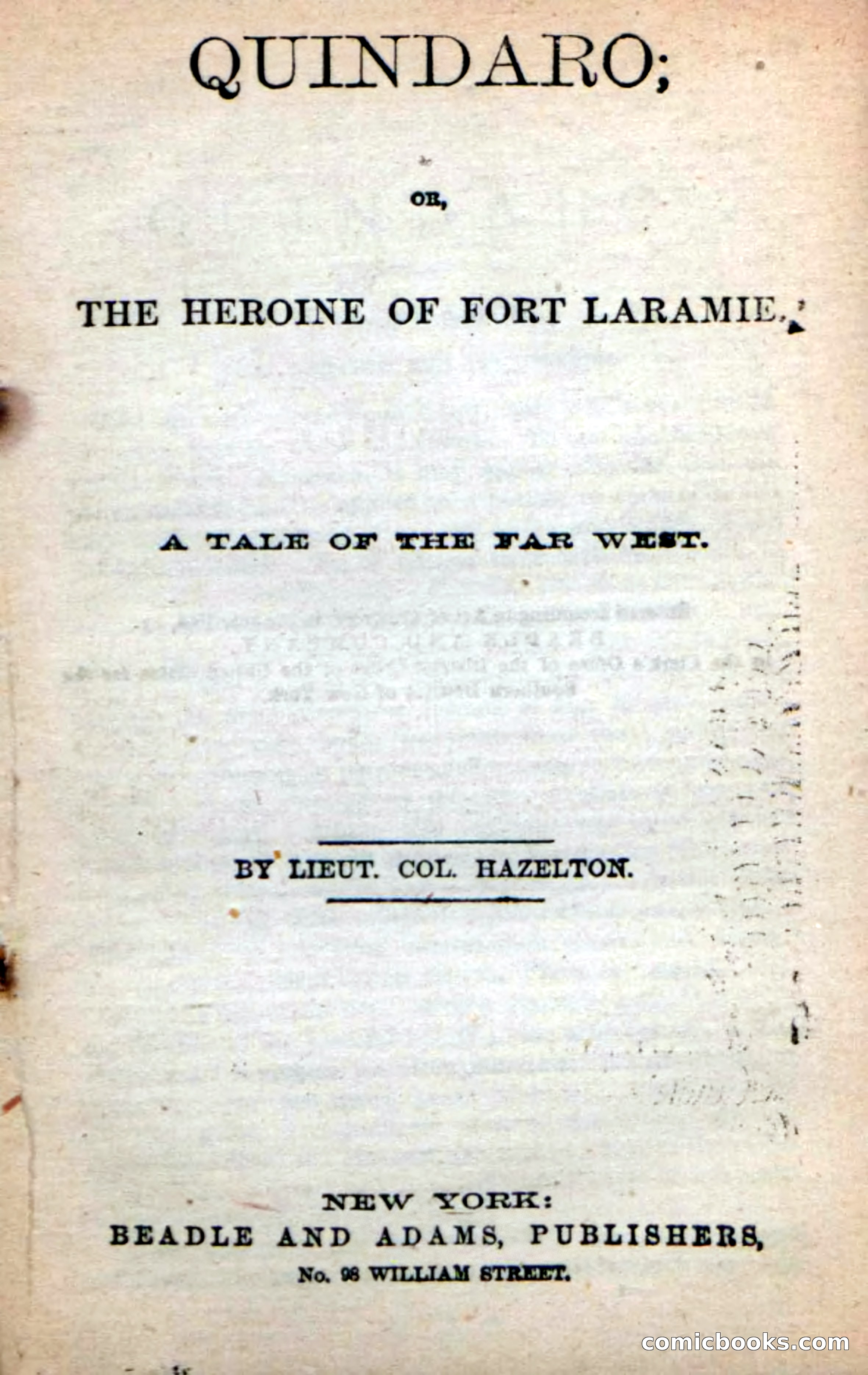 Beadle's New Dime Novels: Quindaro — page 3 of 104