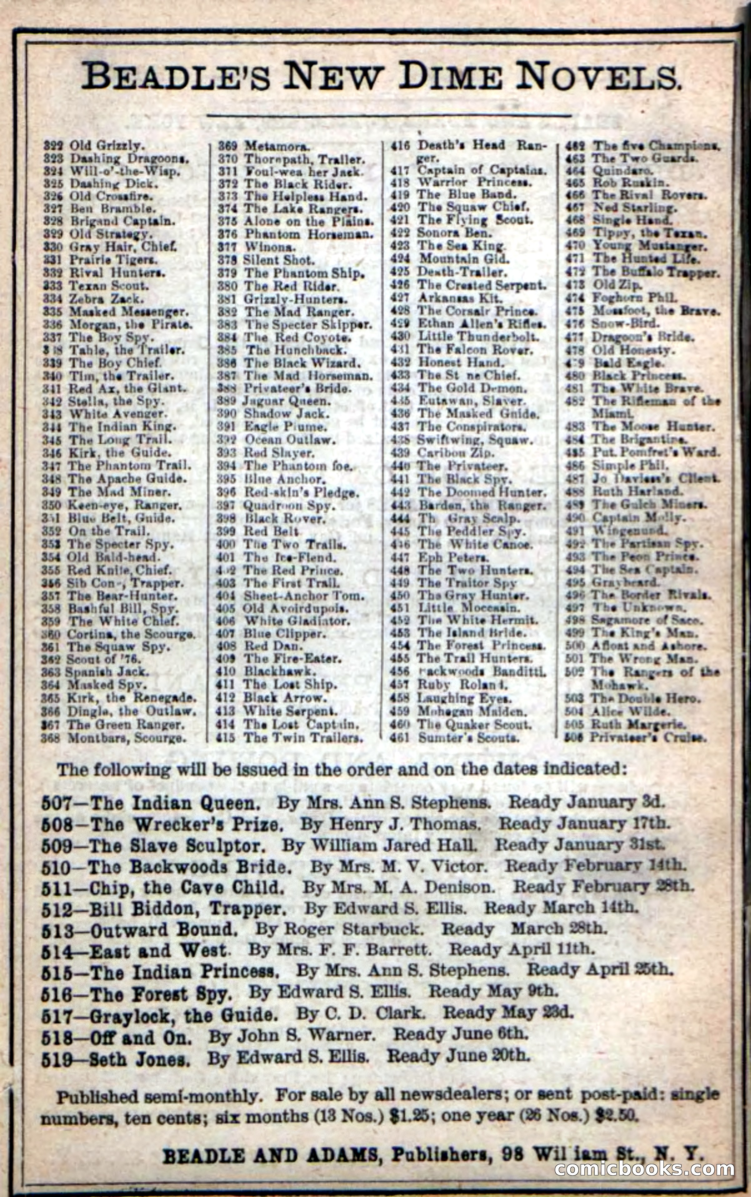 Beadle's New Dime Novels: Rob Ruskin — page 101 of 101