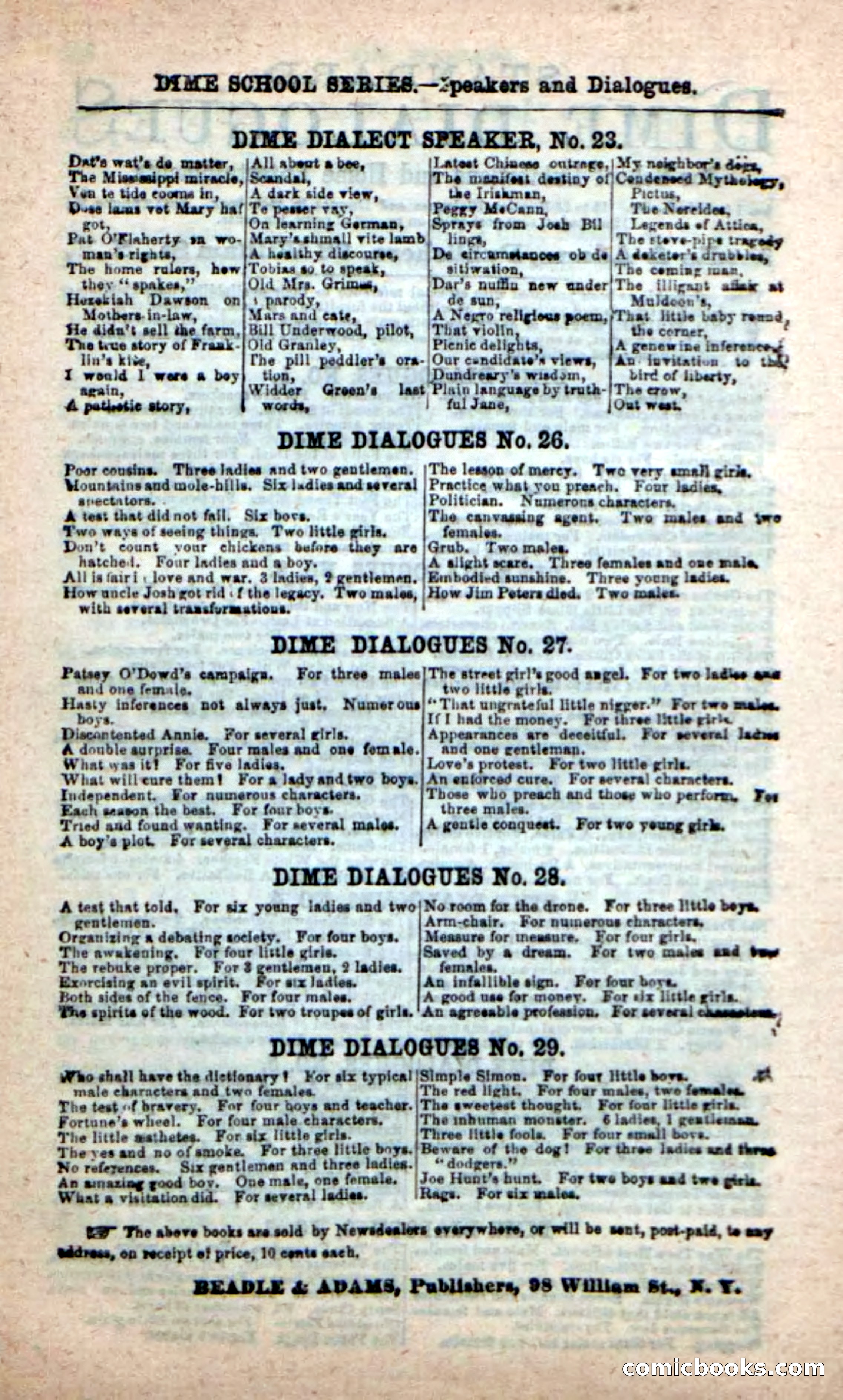Beadle's New Dime Novels, No. 116 — page 98 of 100