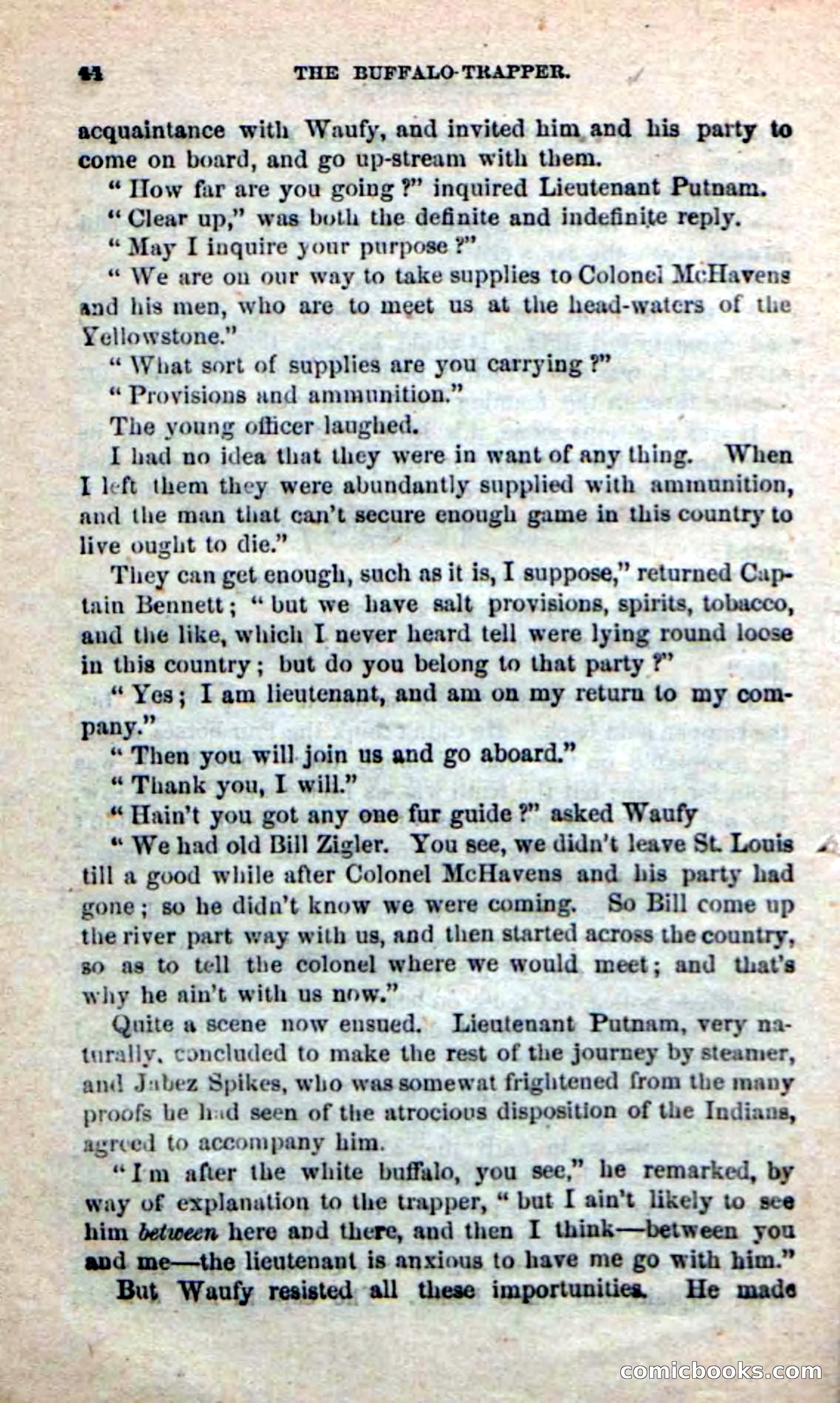 Beadle's New Dime Novels: The Buffalo-Trapper — page 42 of 100
