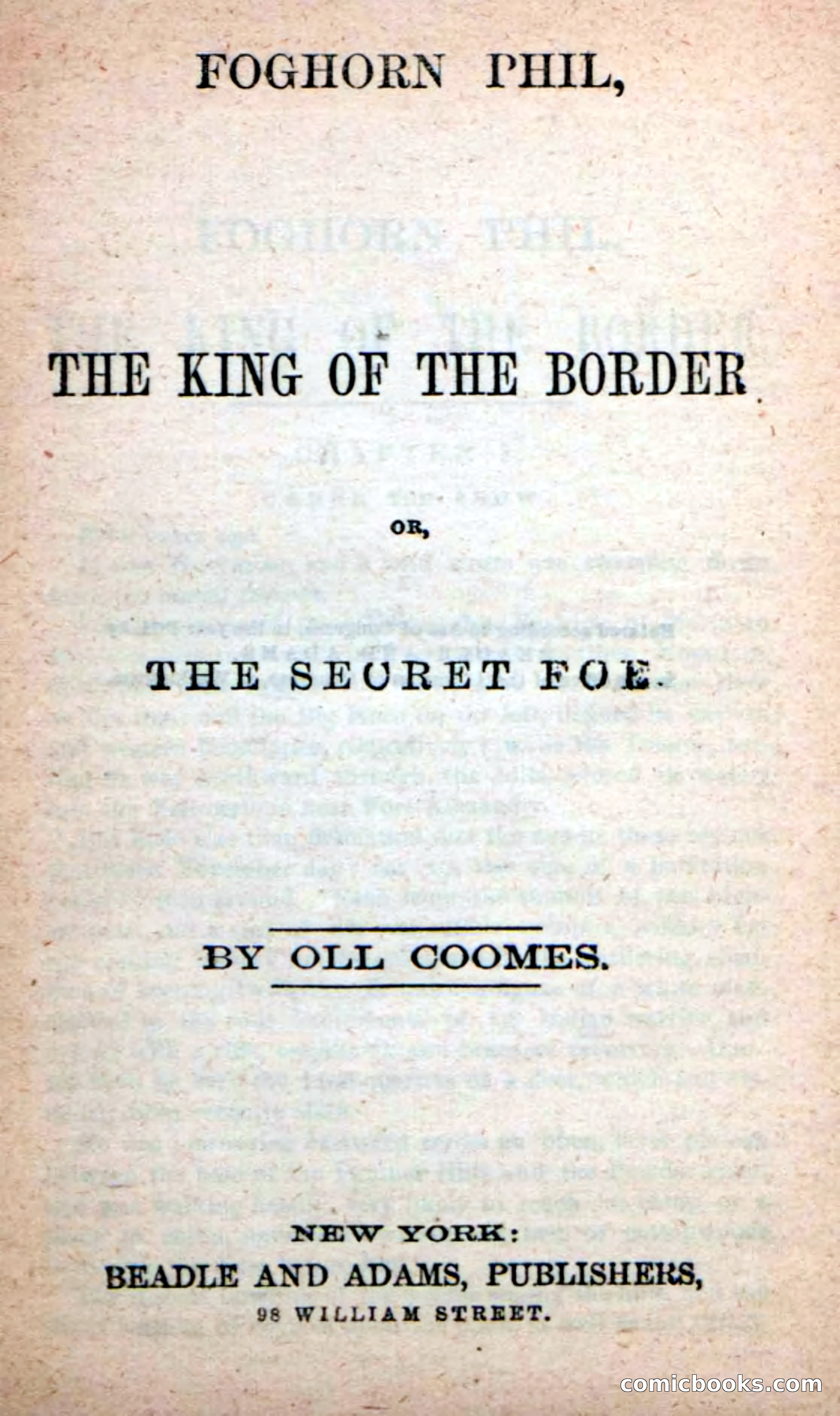 Beadle's New Dime Novels: Foghorn Phil — page 3 of 120