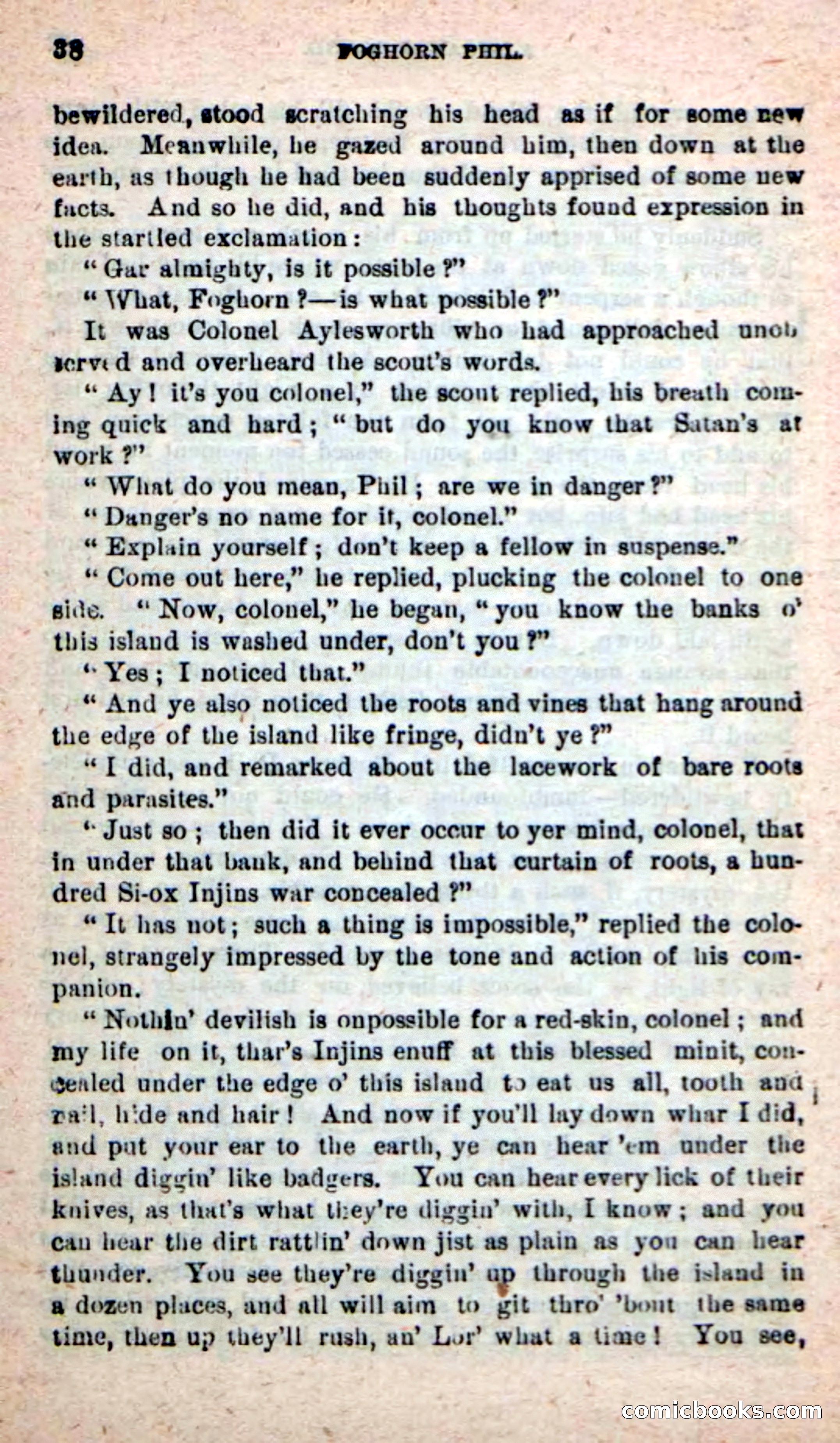 Beadle's New Dime Novels: Foghorn Phil — page 34 of 120