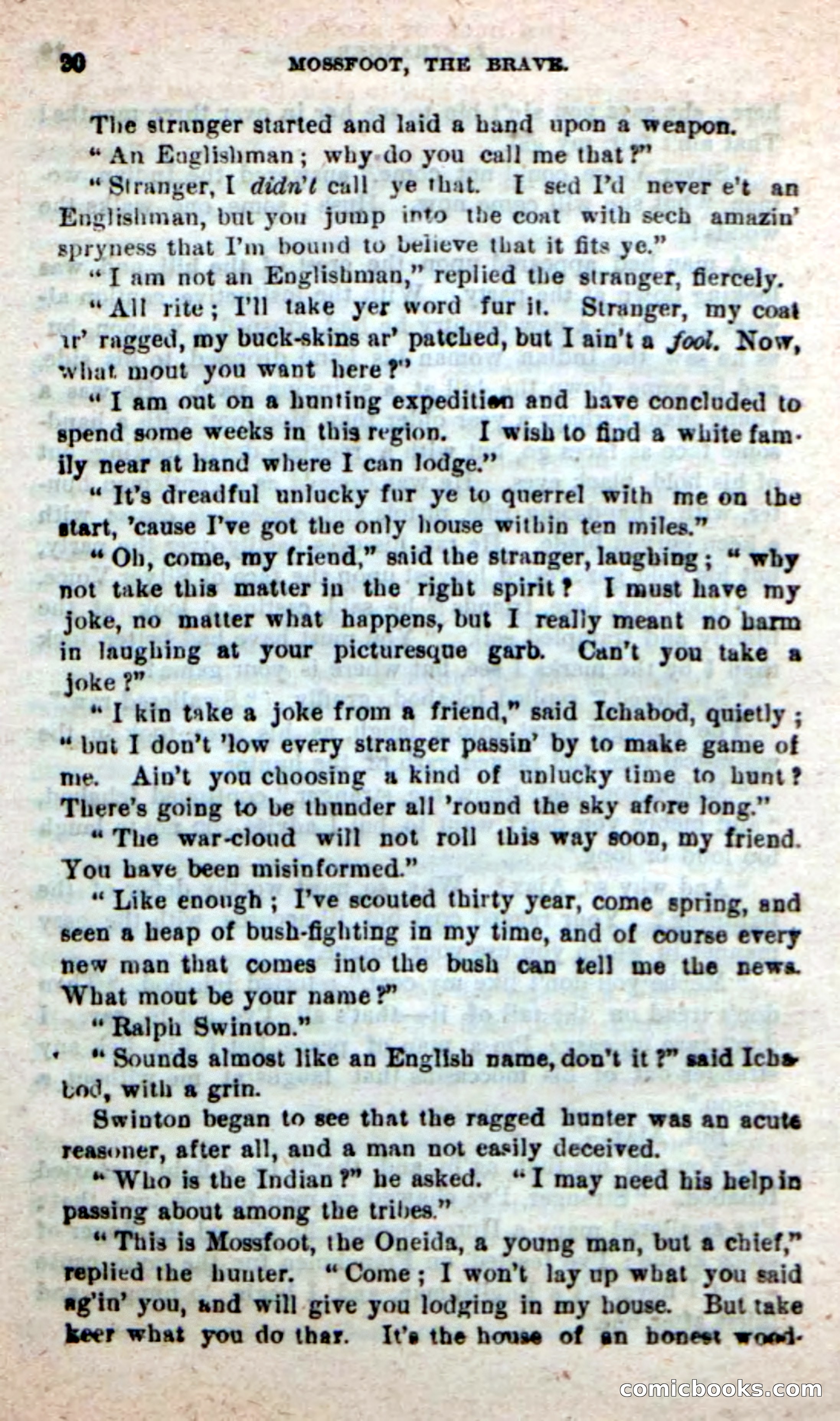 Beadle's New Dime Novels: Mossfoot, the Brave — page 16 of 100