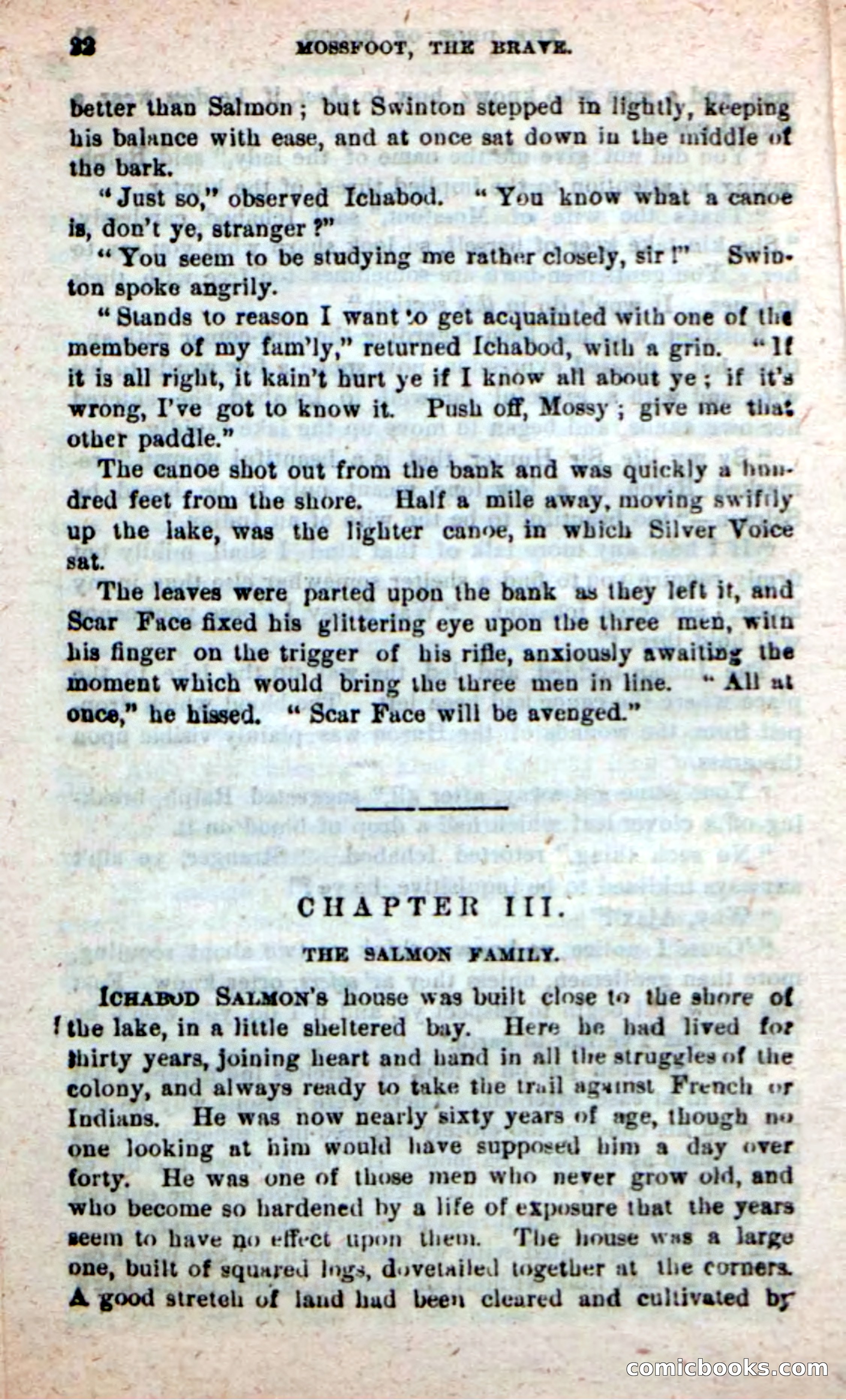 Beadle's New Dime Novels: Mossfoot, the Brave — page 18 of 100